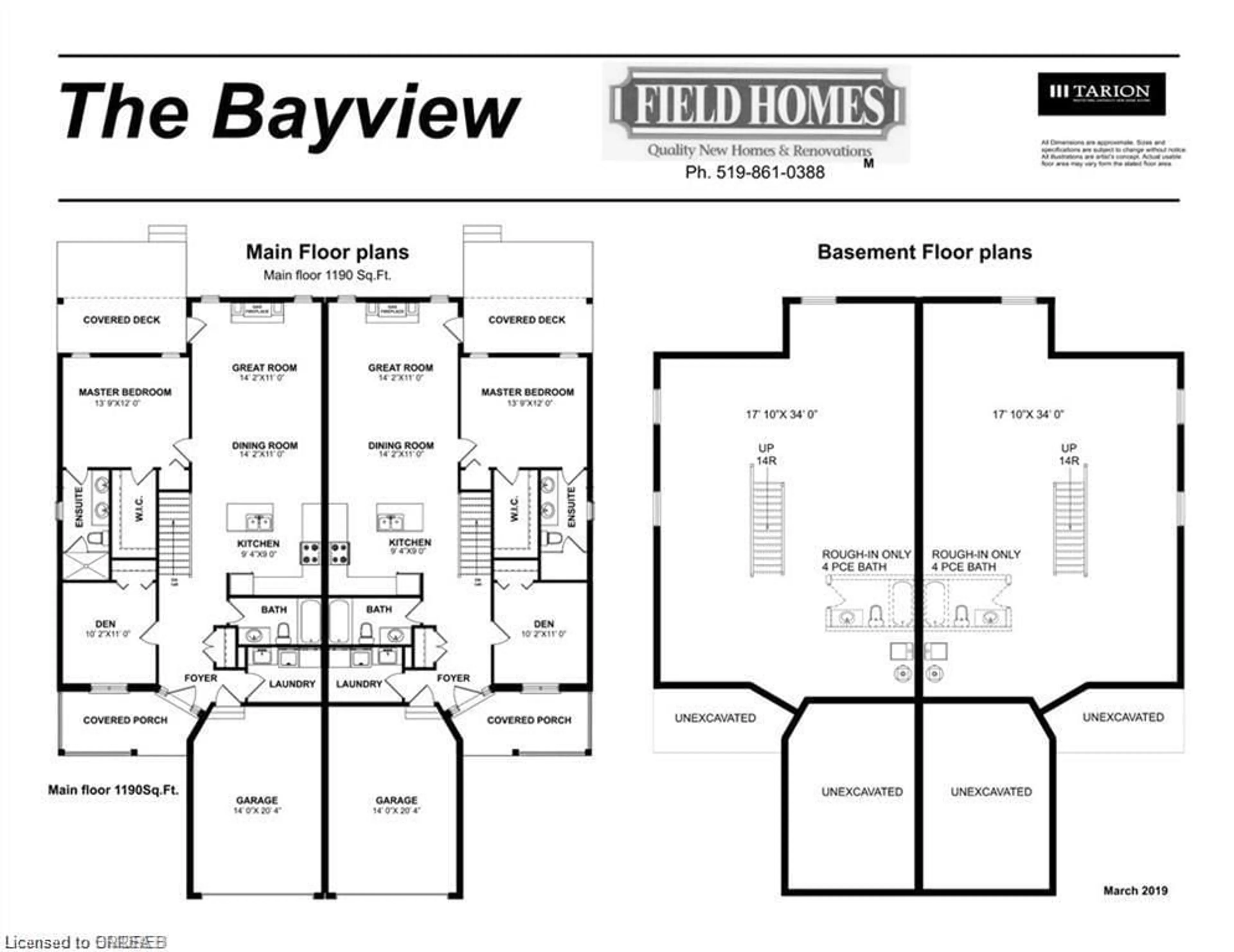 Floor plan for 1079 Bay St #LOT B, Port Rowan Ontario N0E 1M0