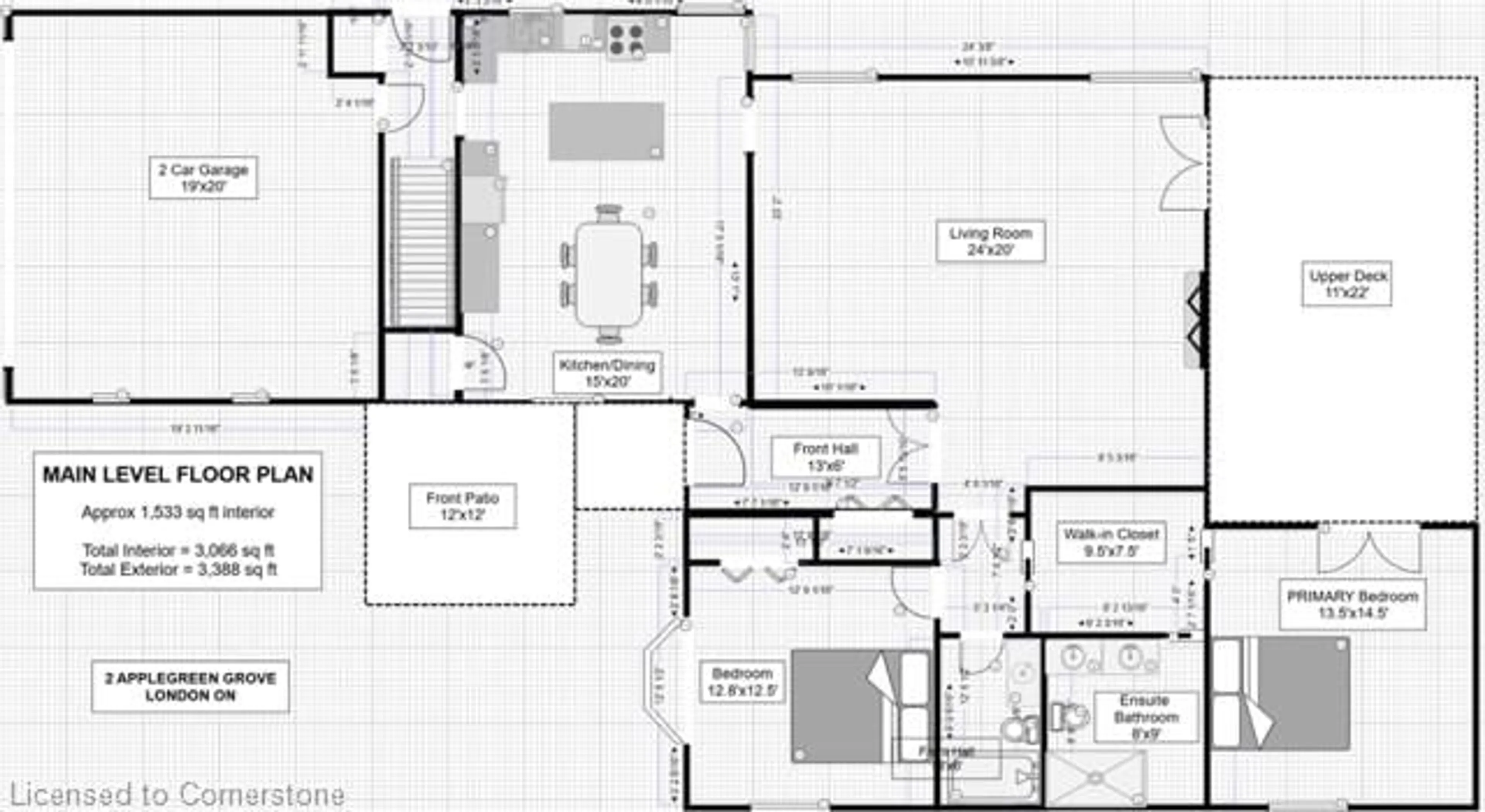 Floor plan for 2 Applegreen Grove, London Ontario N6J 4K3