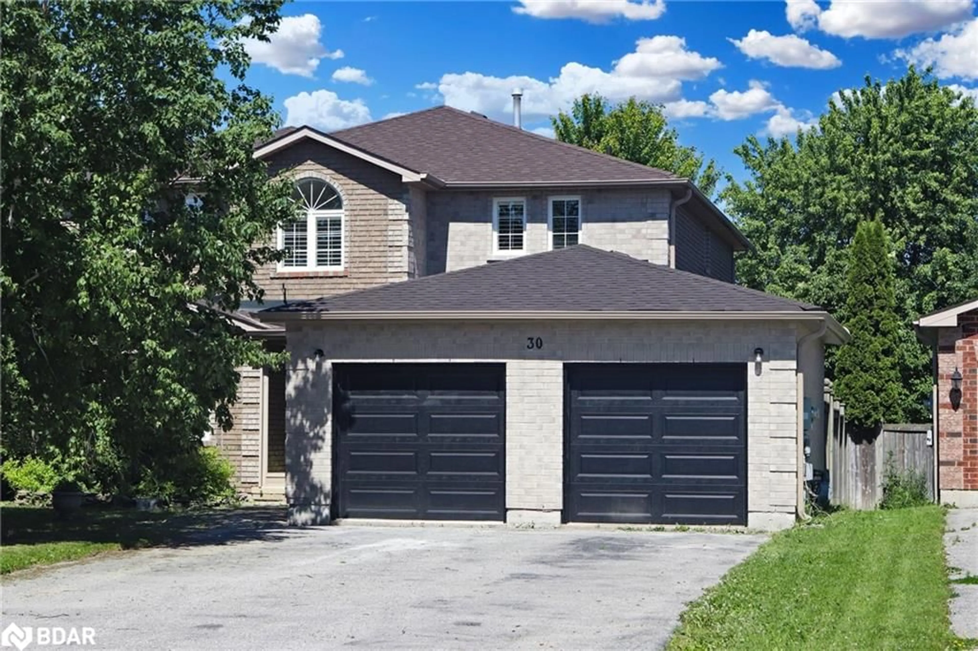 Home with brick exterior material, street for 30 Ambler Bay, Barrie Ontario L4M 7A5