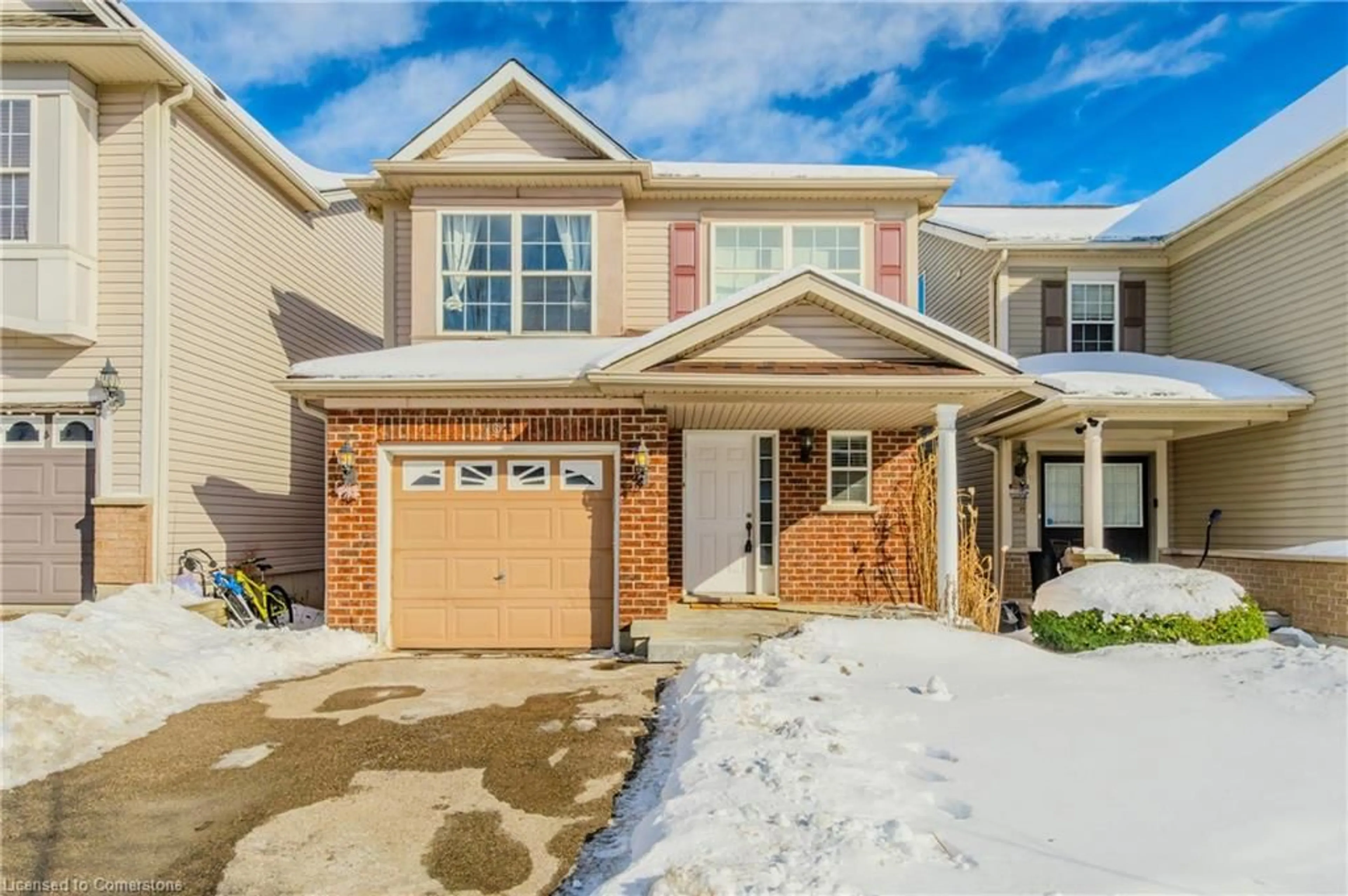 Home with brick exterior material, street for 764 Zermatt Dr, Waterloo Ontario N2T 2W8