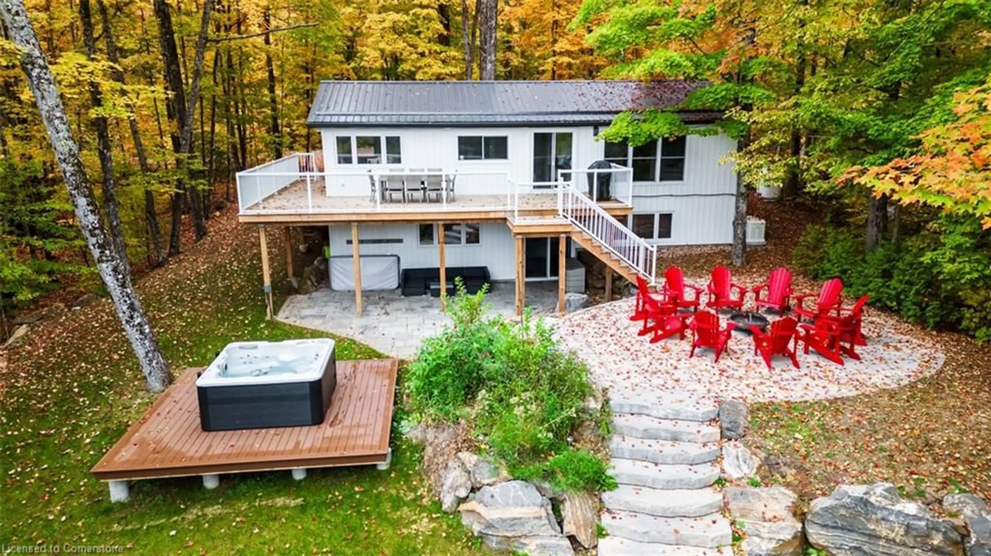 A pic from outside/outdoor area/front of a property/back of a property/a pic from drone, water/lake/river/ocean view for 648 Jennison Rd, Gilmour Ontario K0L 1W0