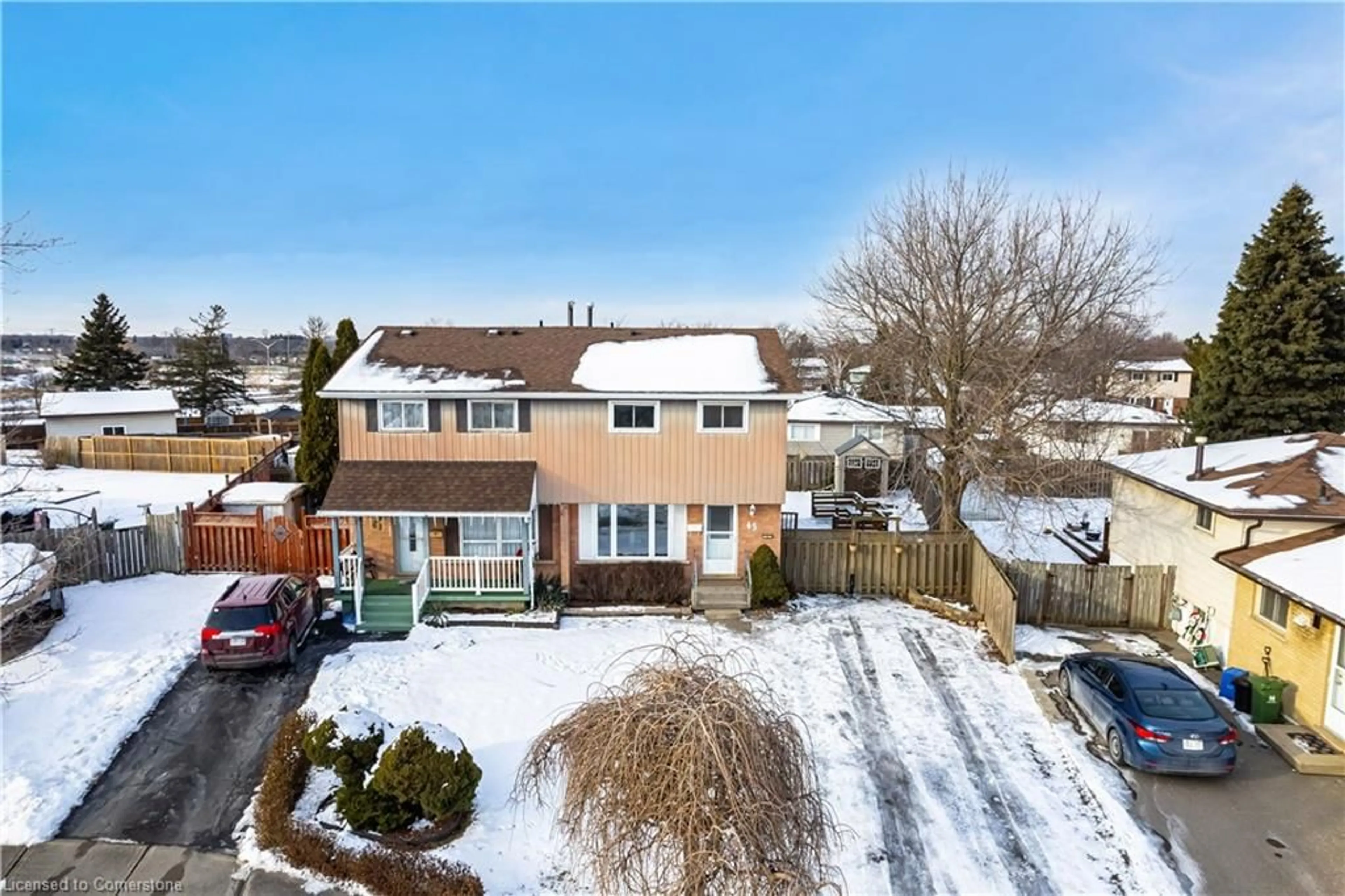 A pic from outside/outdoor area/front of a property/back of a property/a pic from drone, street for 43 Markham Cres, Stoney Creek Ontario L8J 1P2