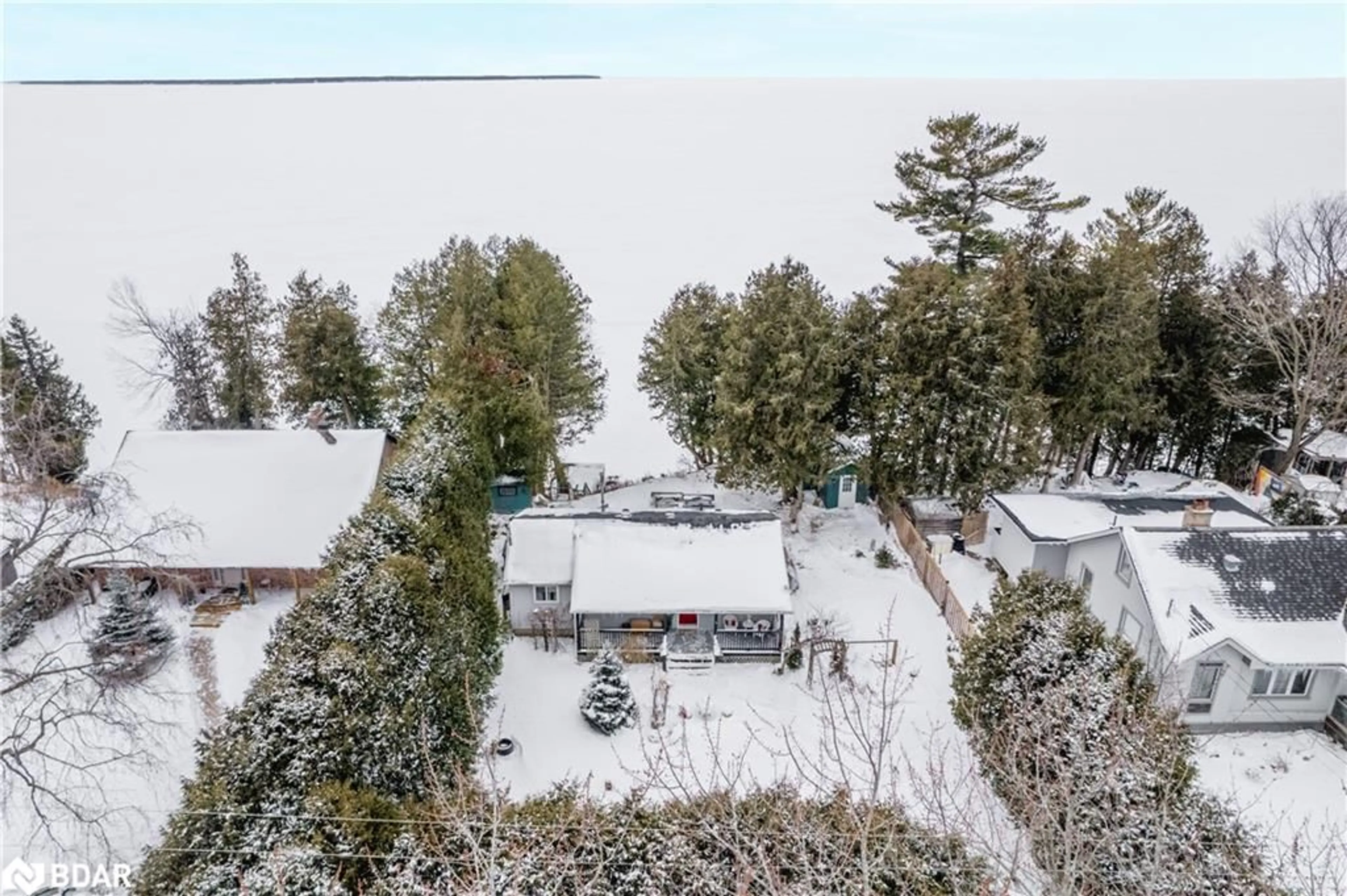 A pic from outside/outdoor area/front of a property/back of a property/a pic from drone, unknown for 24890 Thorah Park Blvd, Beaverton Ontario L0K 1A0