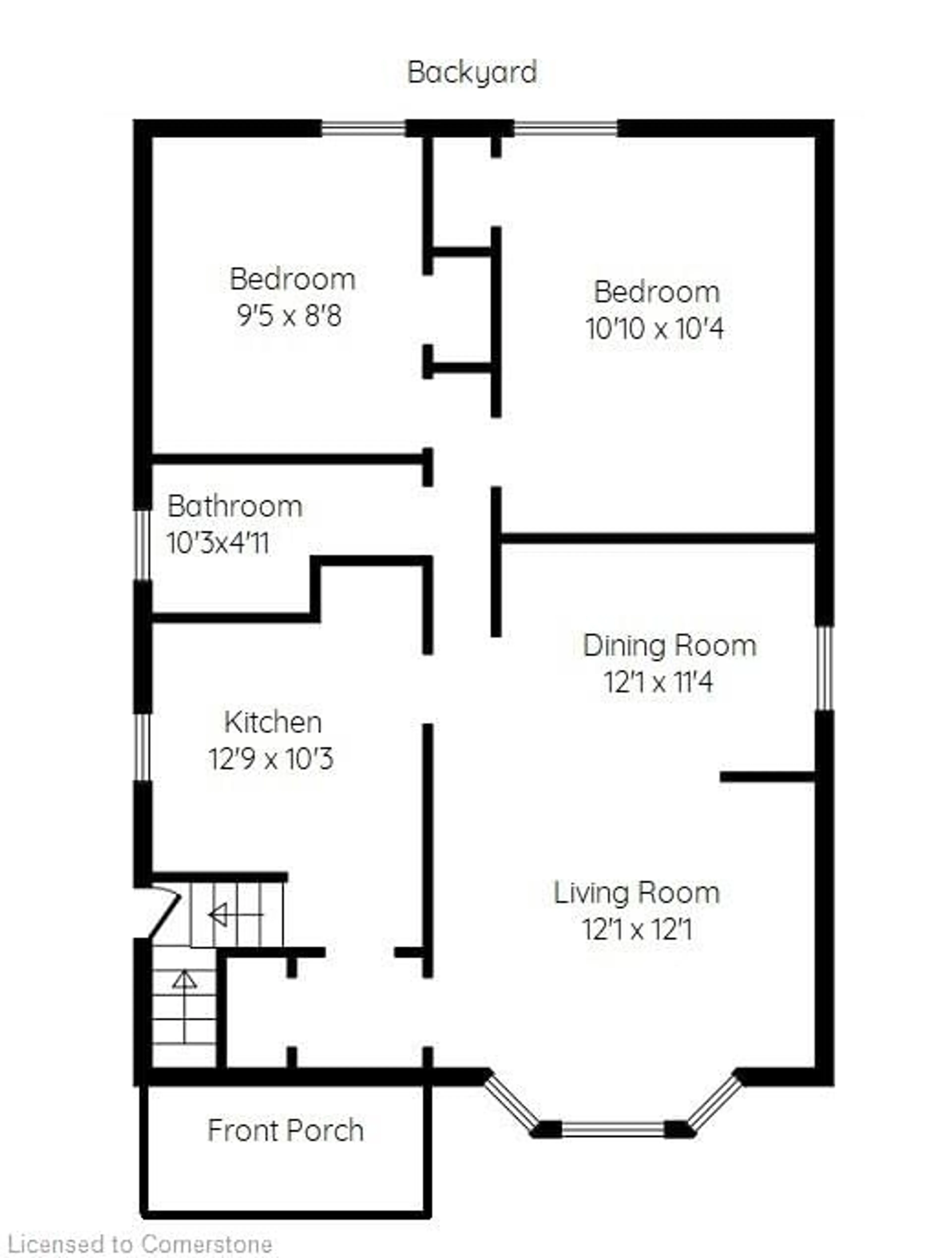 Floor plan for 174 East 34th St, Hamilton Ontario L8V 3W6