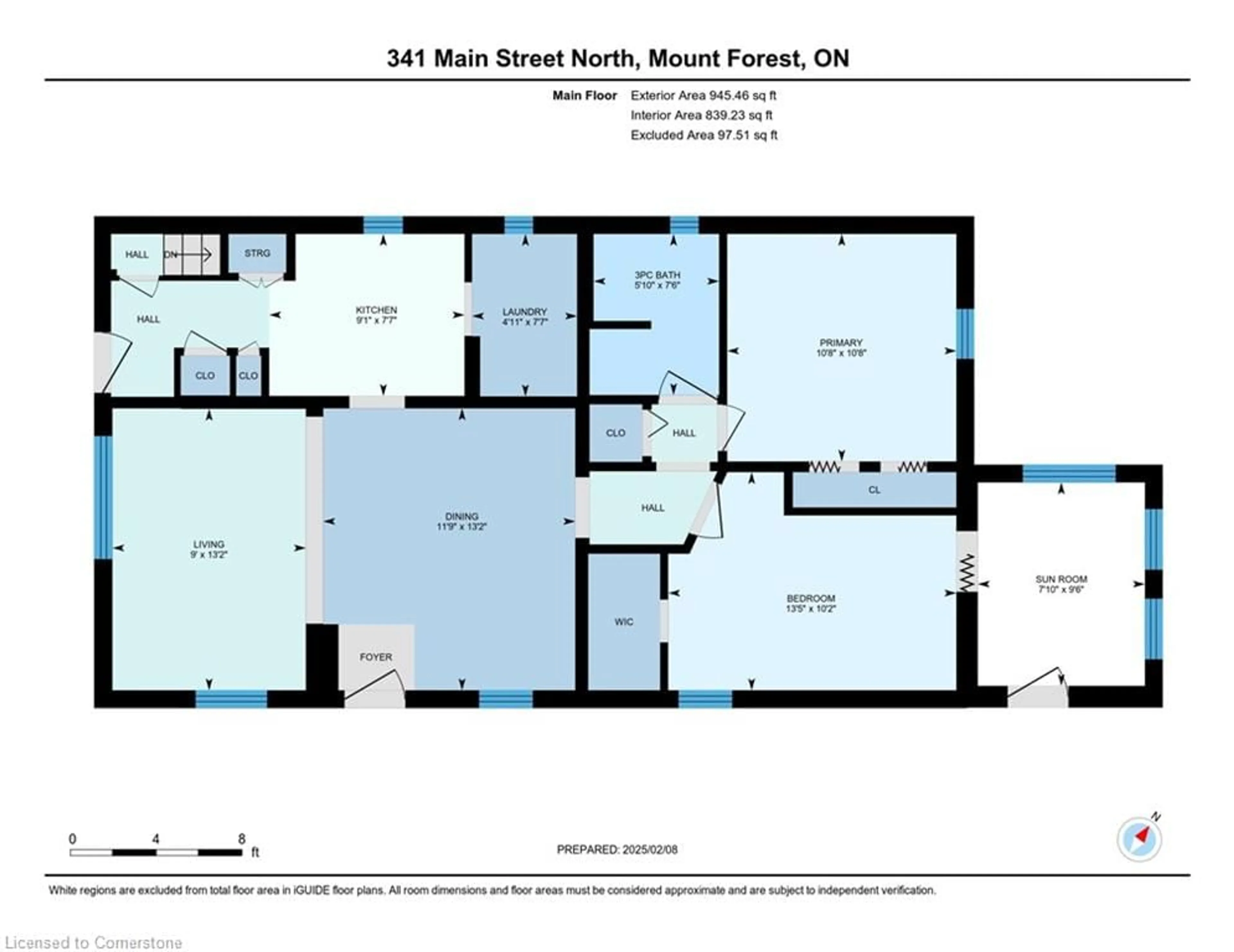 Floor plan for 341 Main St, Mount Forest Ontario N0G 2L1