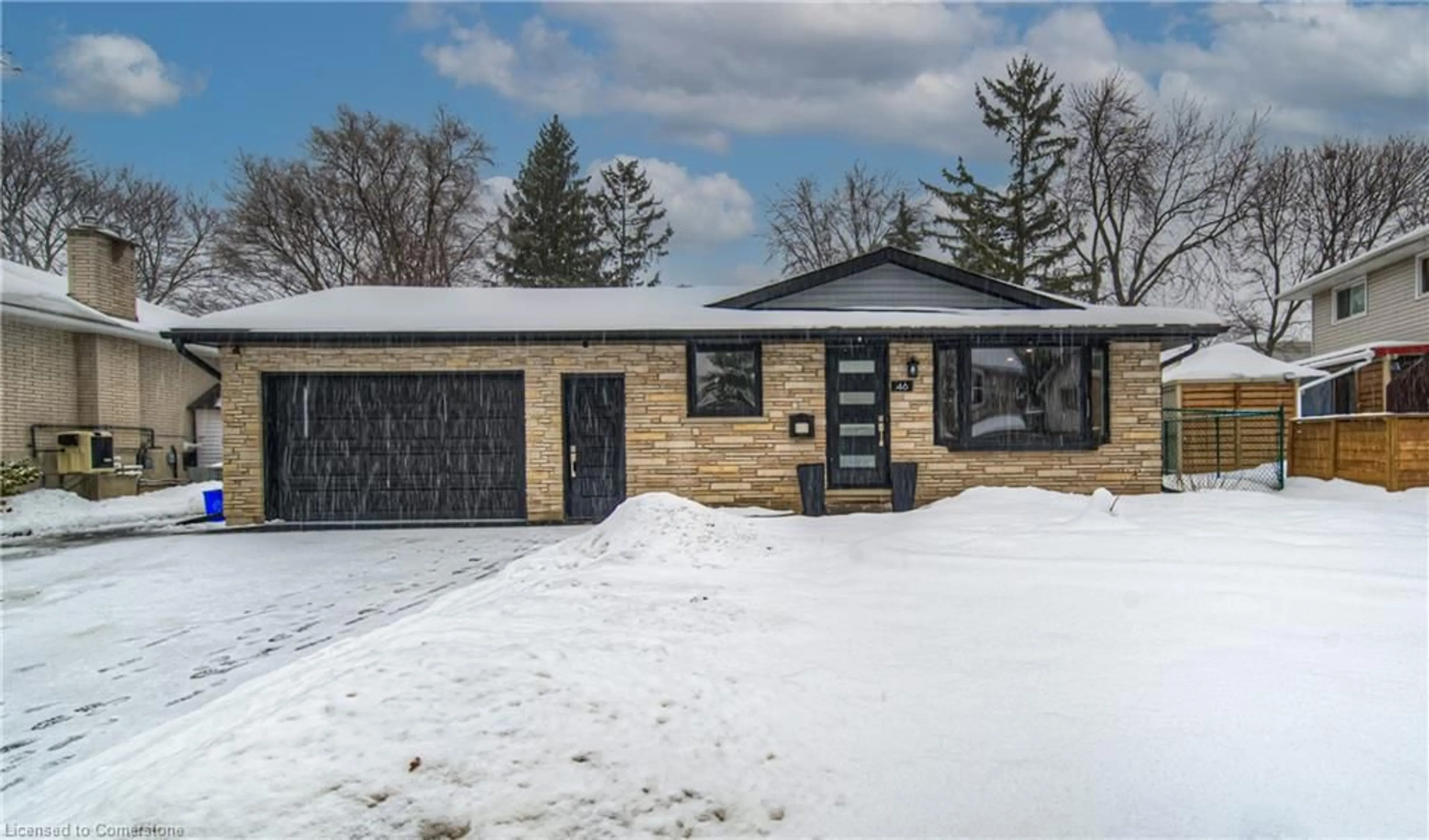 Home with brick exterior material, street for 46 Bradley Dr, Kitchener Ontario N2A 1K4