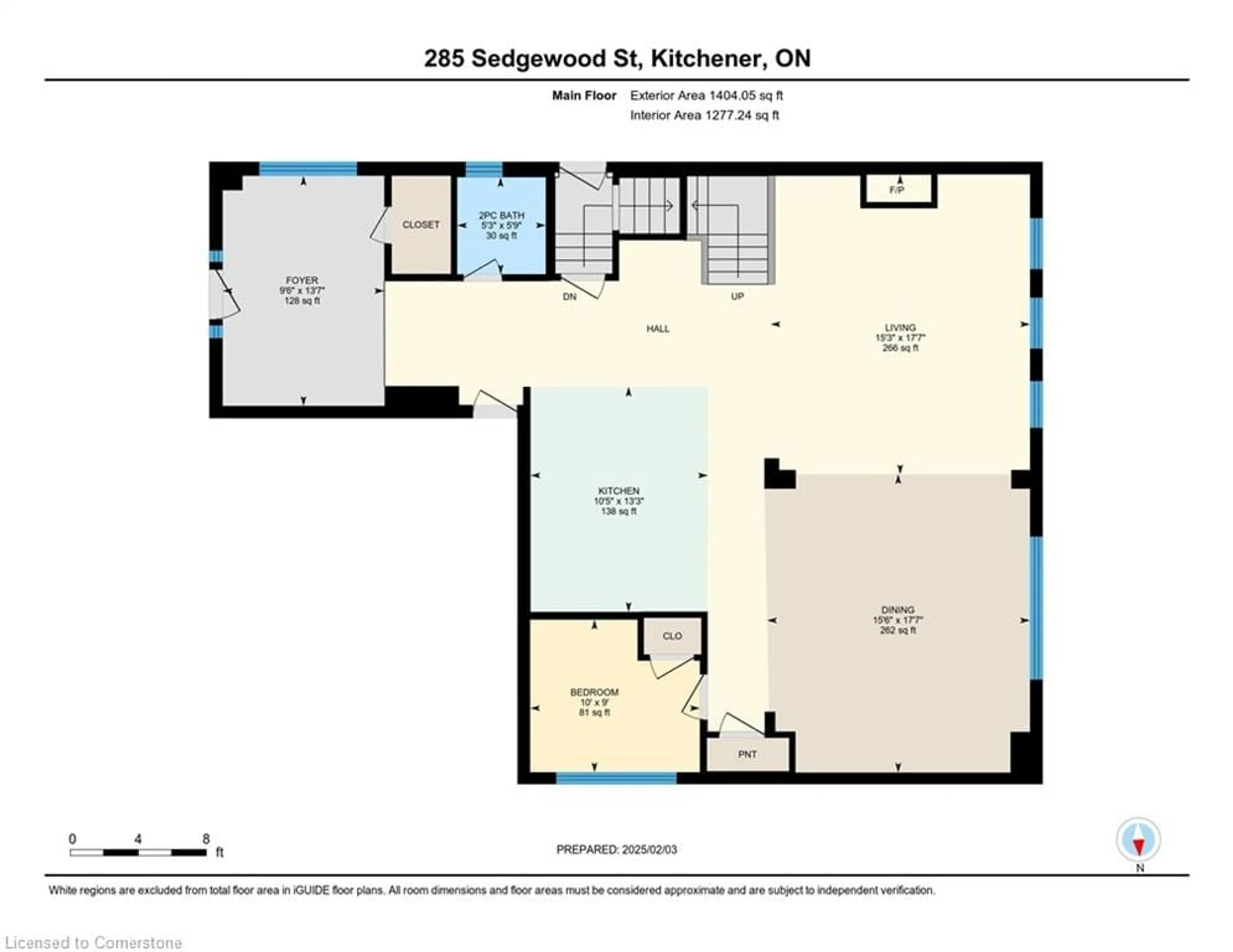 Floor plan for 285 Sedgewood St, Kitchener Ontario N2P 0G6