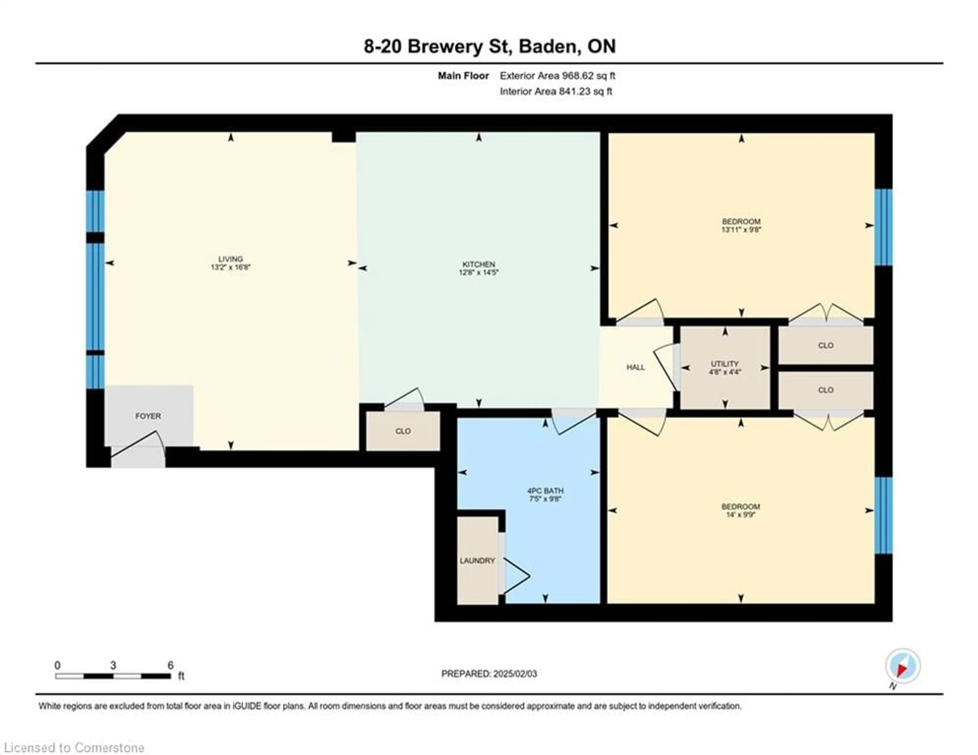 Floor plan for 20 Brewery St #8, Baden Ontario N3A 2S7