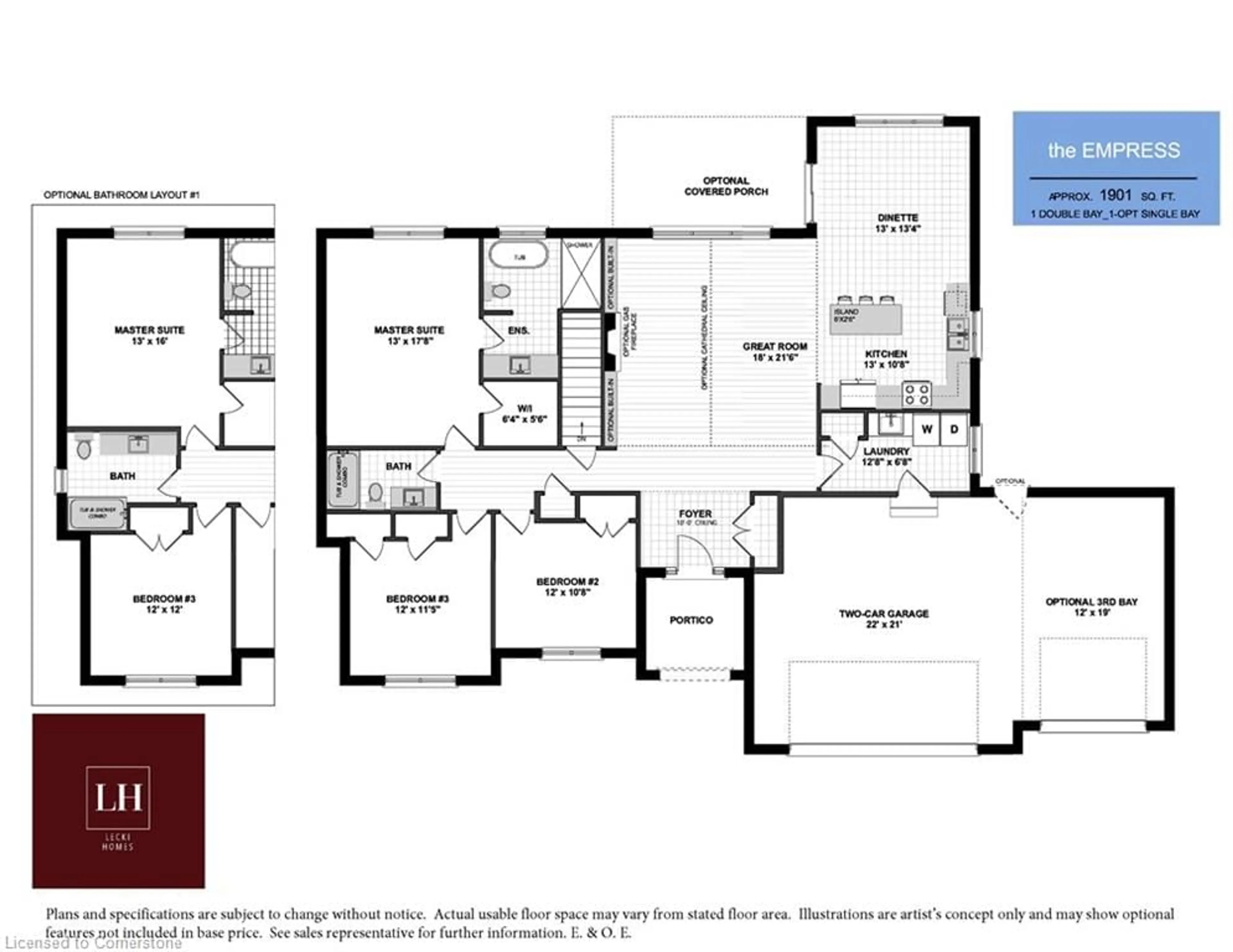 Floor plan for 9 Clover Lane #LOT 29, Otterville Ontario N0J 1R0