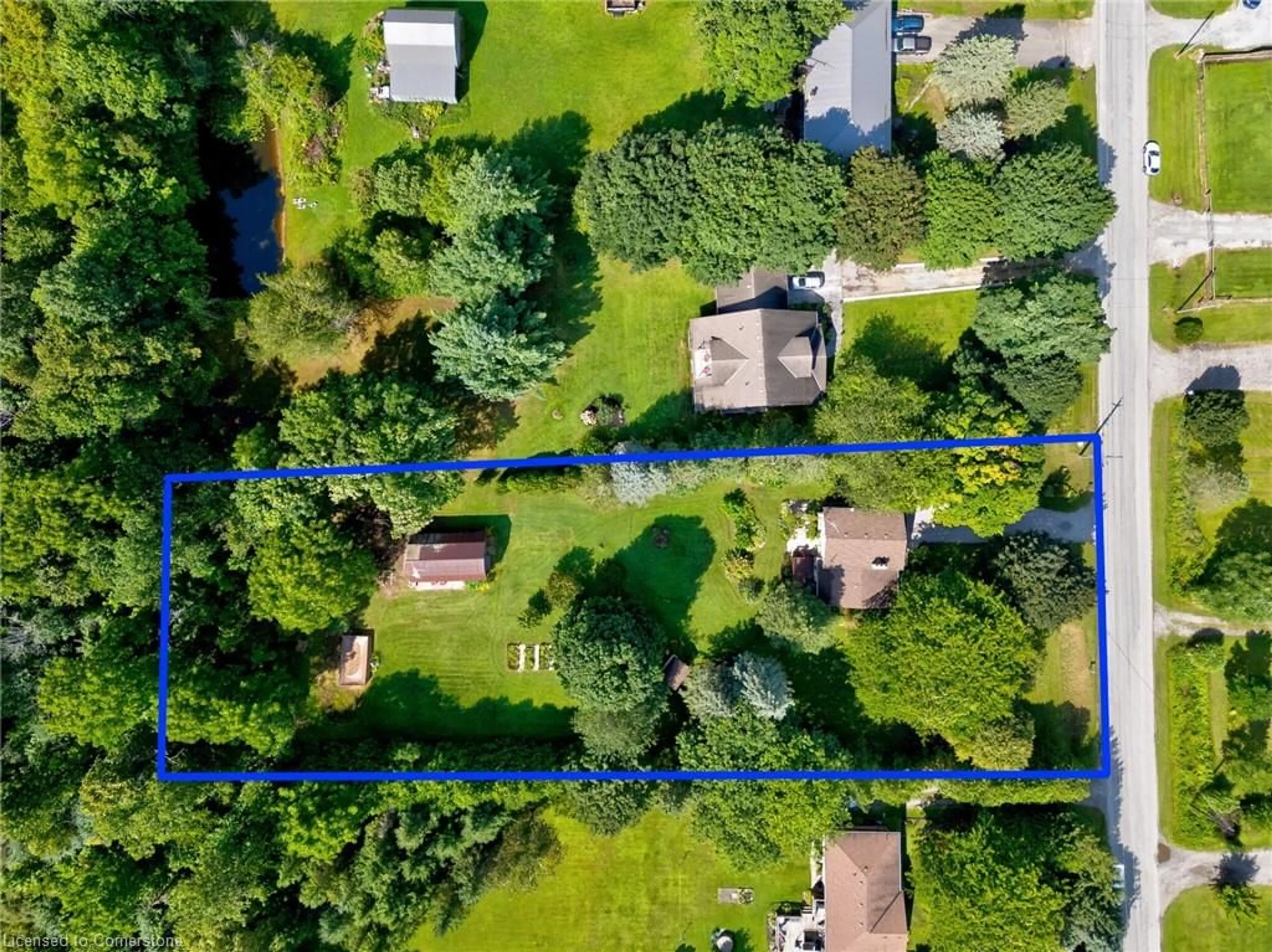 A pic from outside/outdoor area/front of a property/back of a property/a pic from drone, street for 520 Concession 3 Rd, Wilsonville Ontario N0E 1Z0