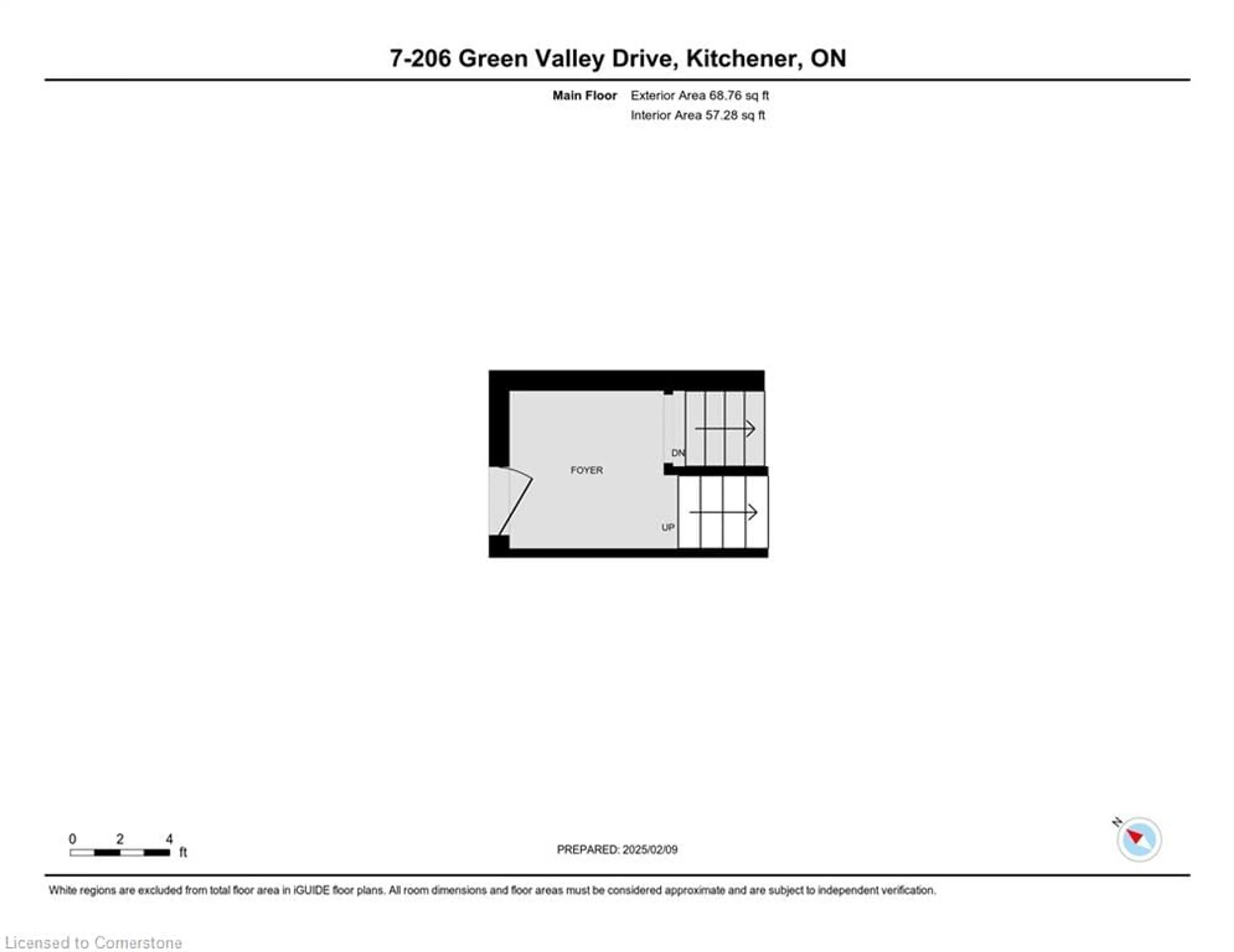 Floor plan for 206 Green Valley Dr #7, Kitchener Ontario N2P 1G9