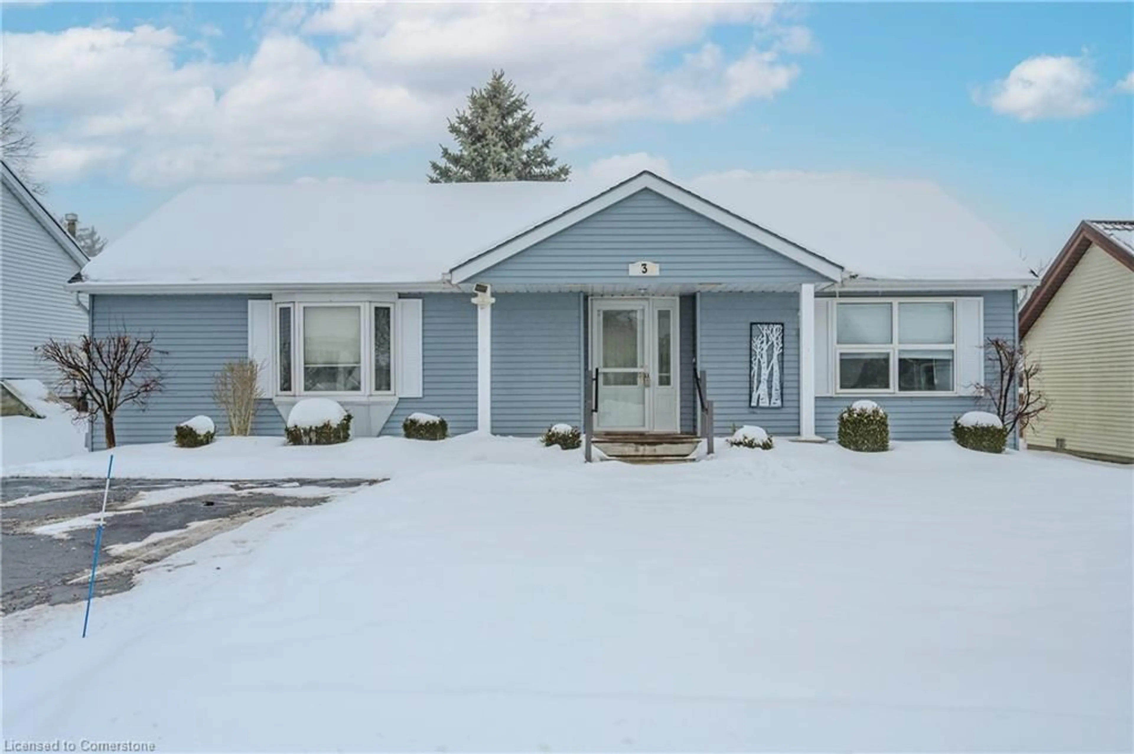 Home with vinyl exterior material, street for 3 Rolling Brook Lane, New Hamburg Ontario N3A 2G1