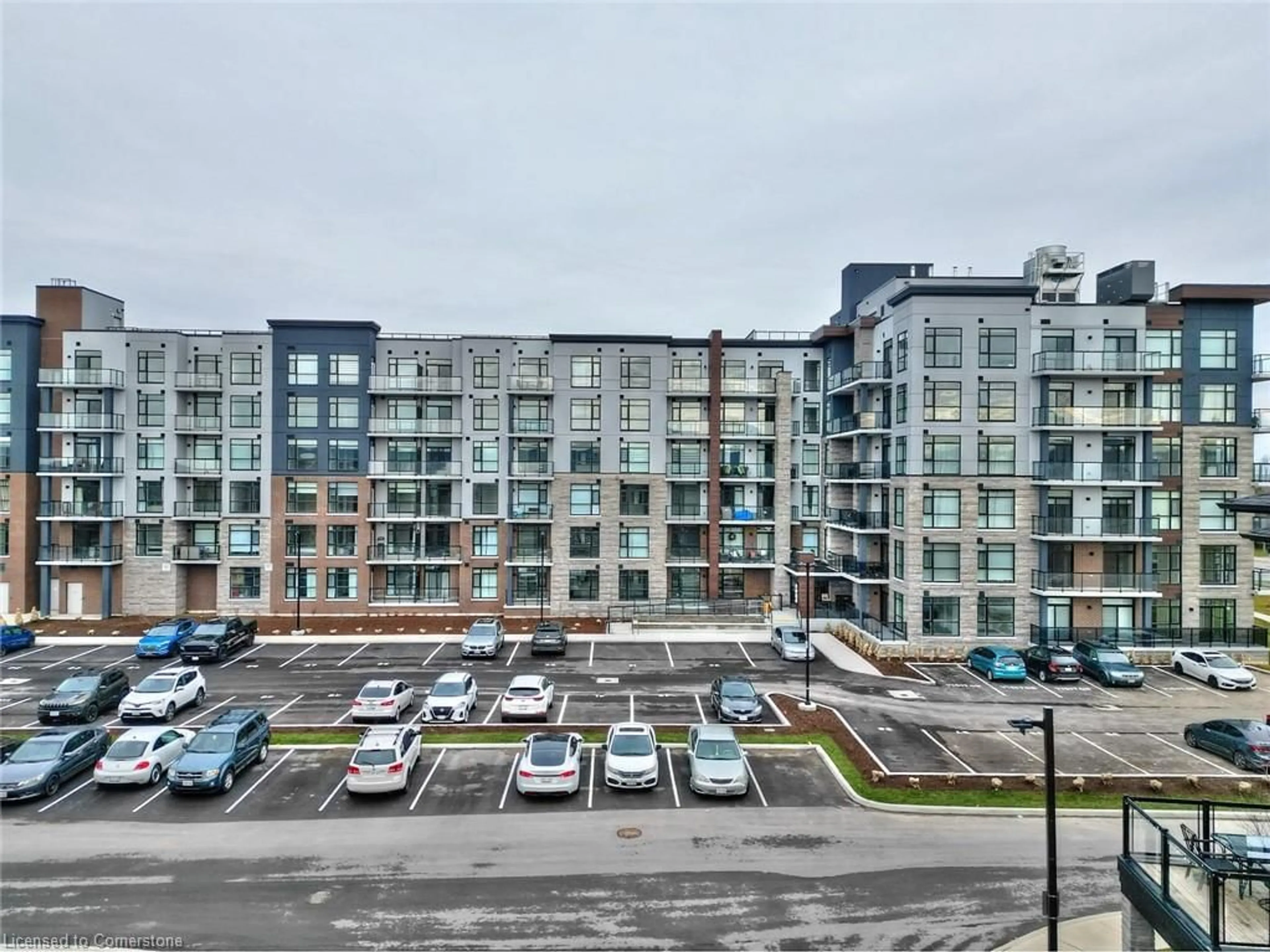 A pic from outside/outdoor area/front of a property/back of a property/a pic from drone, city buildings view from balcony for 600 North Service Rd #108, Hamilton Ontario L8E 5A7