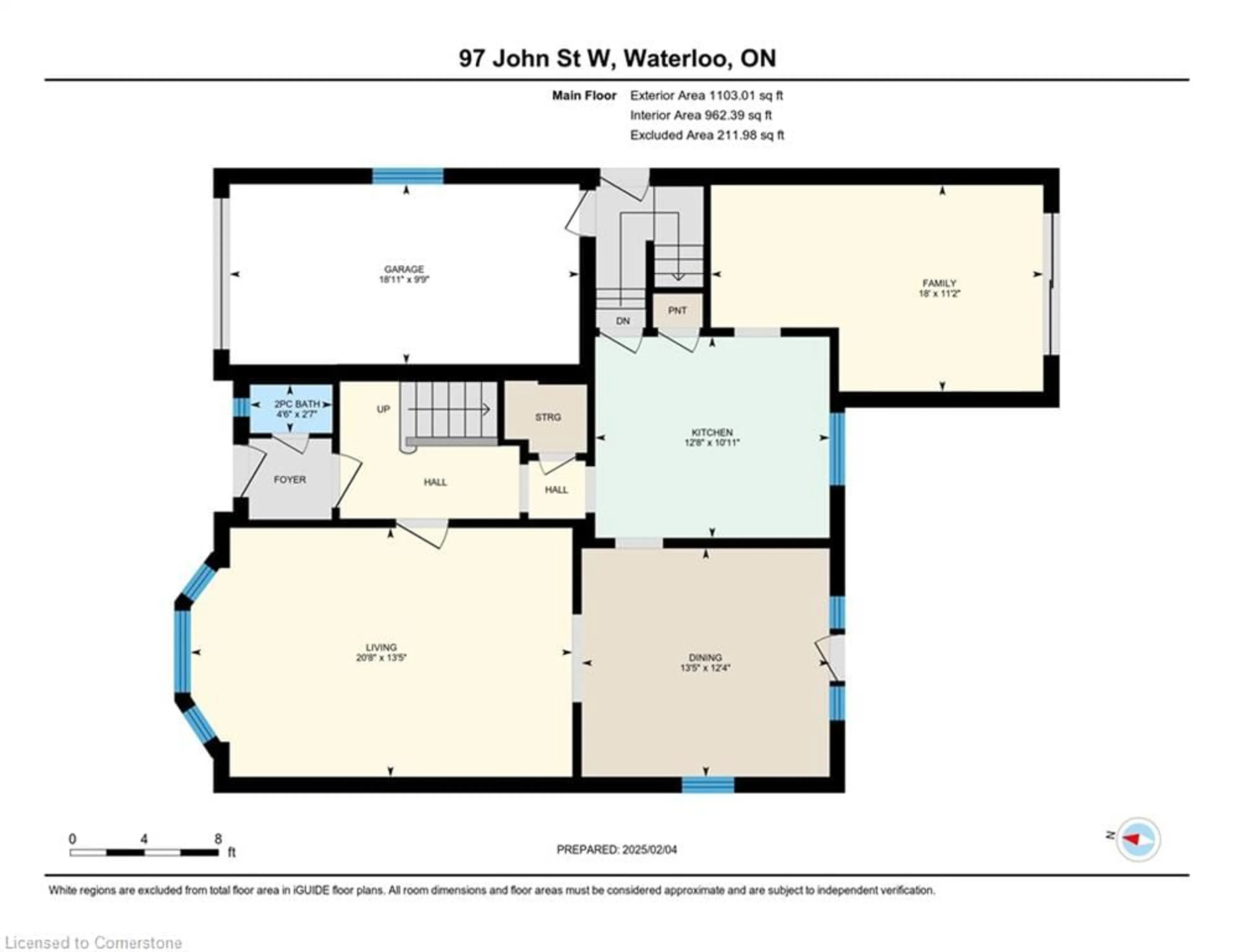 Floor plan for 97 John St, Waterloo Ontario N2L 1C2