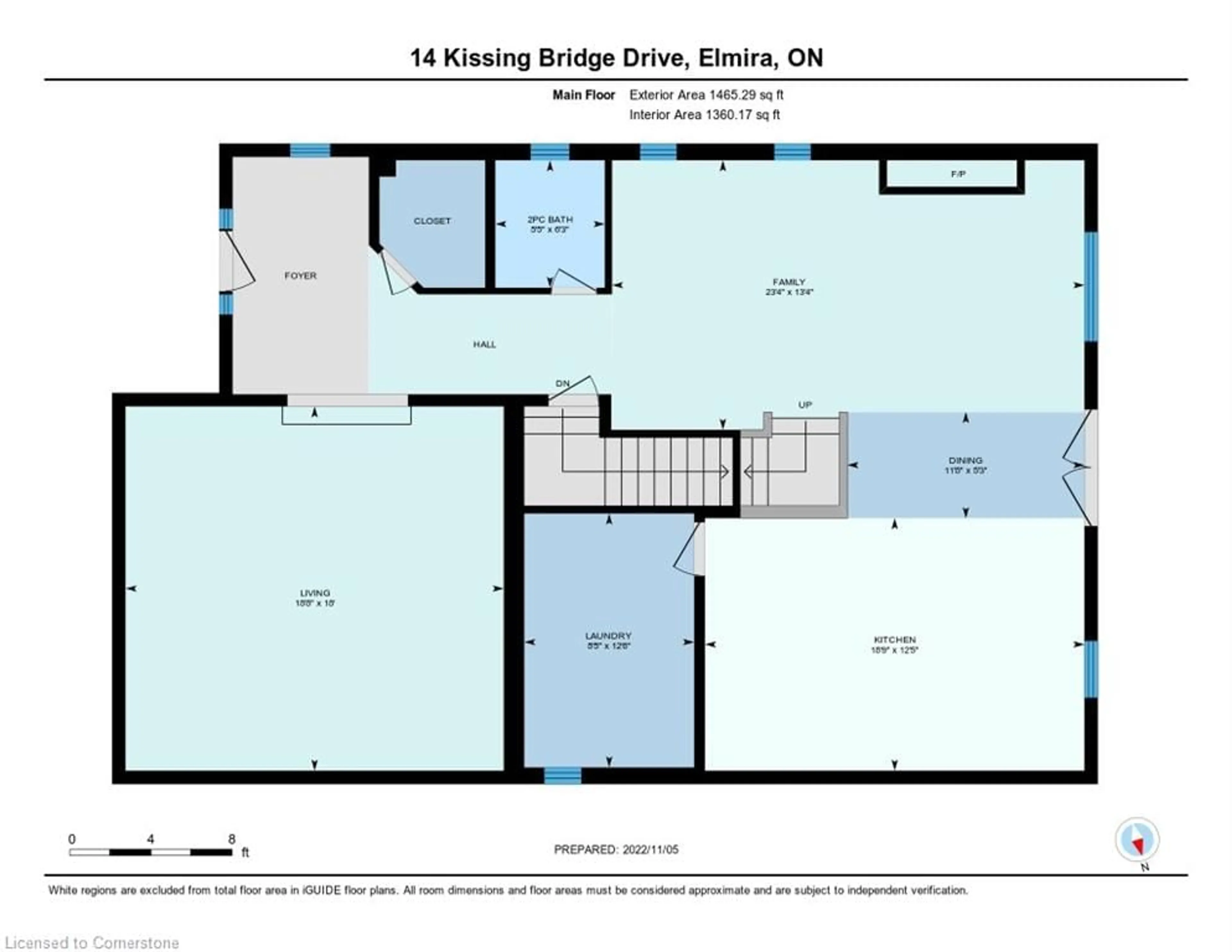 Floor plan for 14 Kissing Bridge Dr, Elmira Ontario N3B 1N3