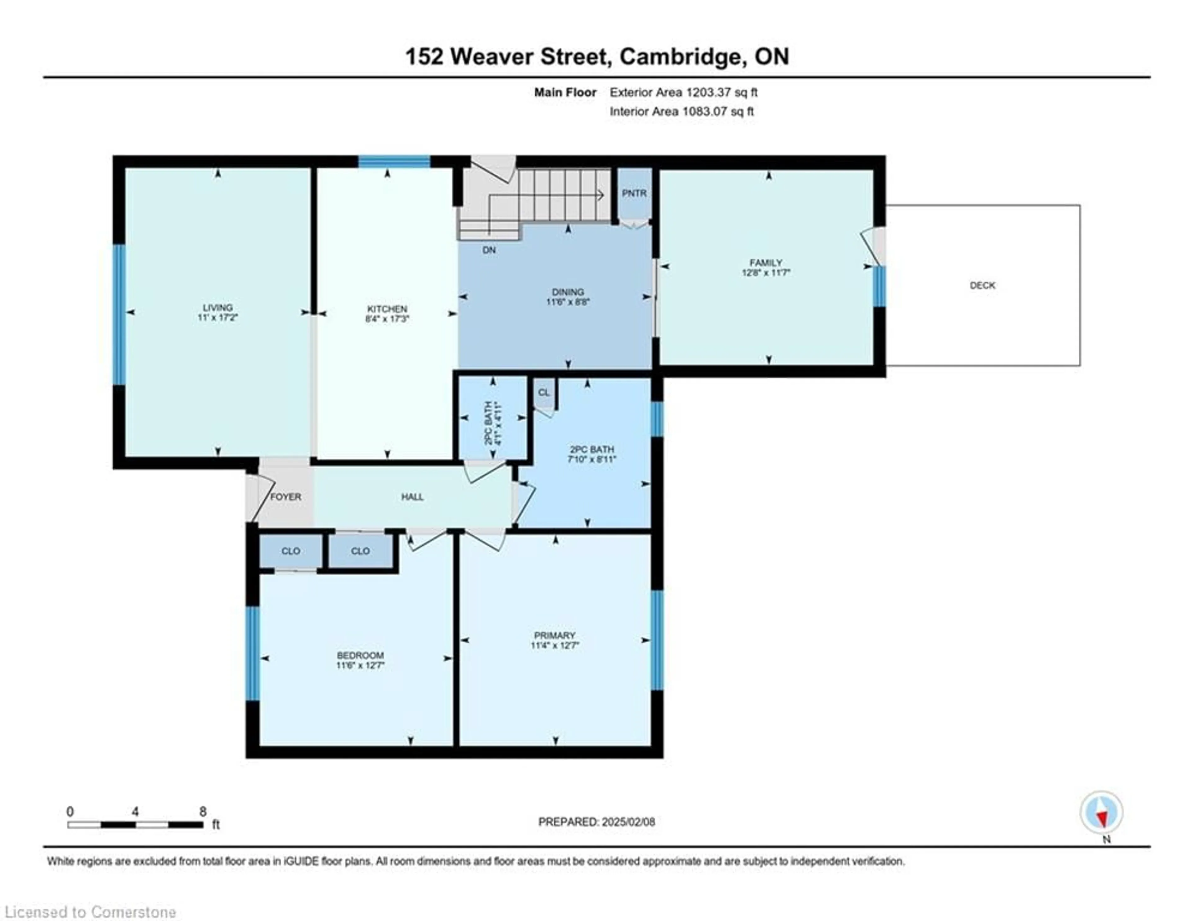 Floor plan for 152 Weaver St, Cambridge Ontario N3C 1W4