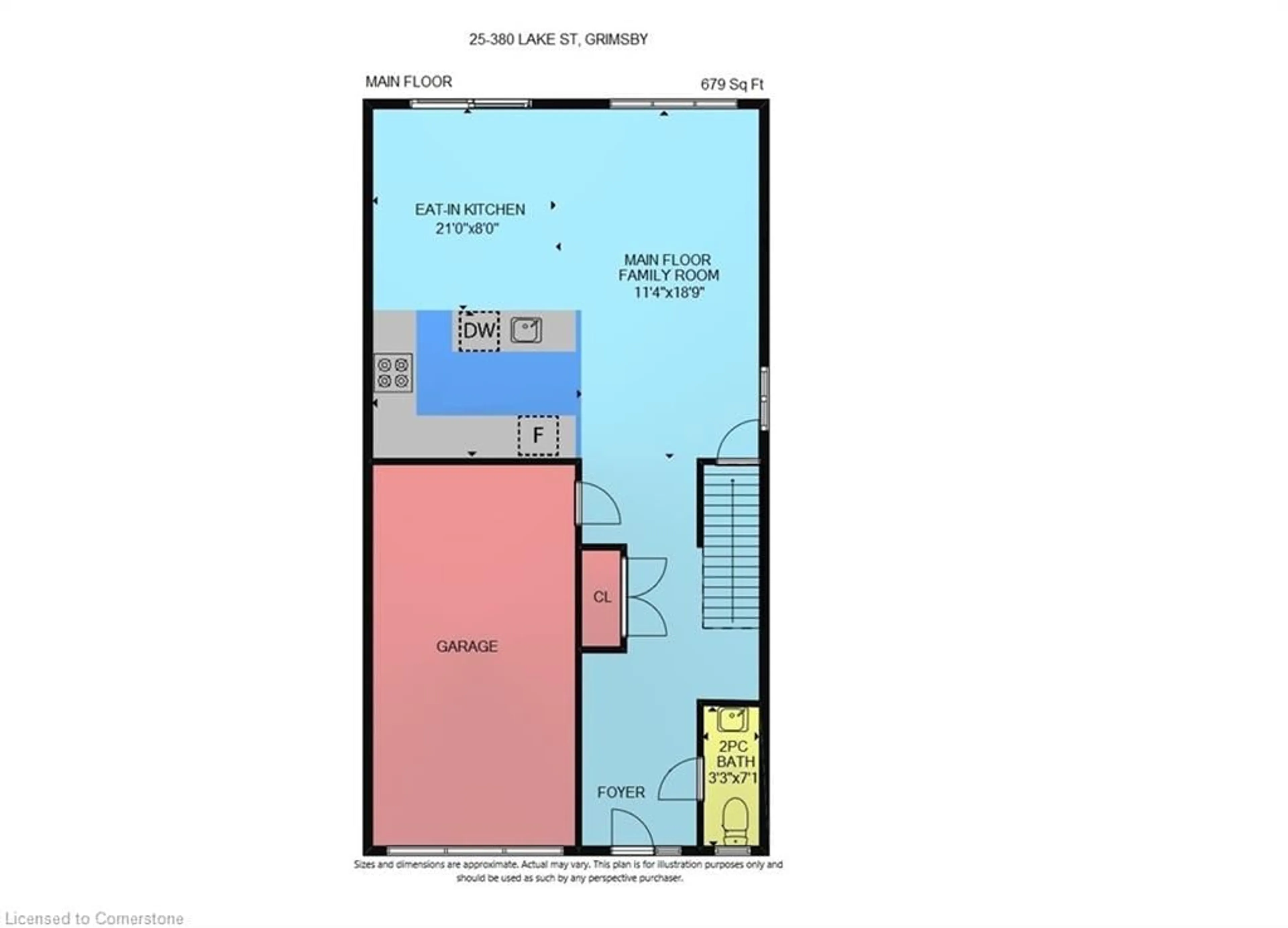 Floor plan for 380 Lake Street St #25, Grimsby Ontario L3M 0E8