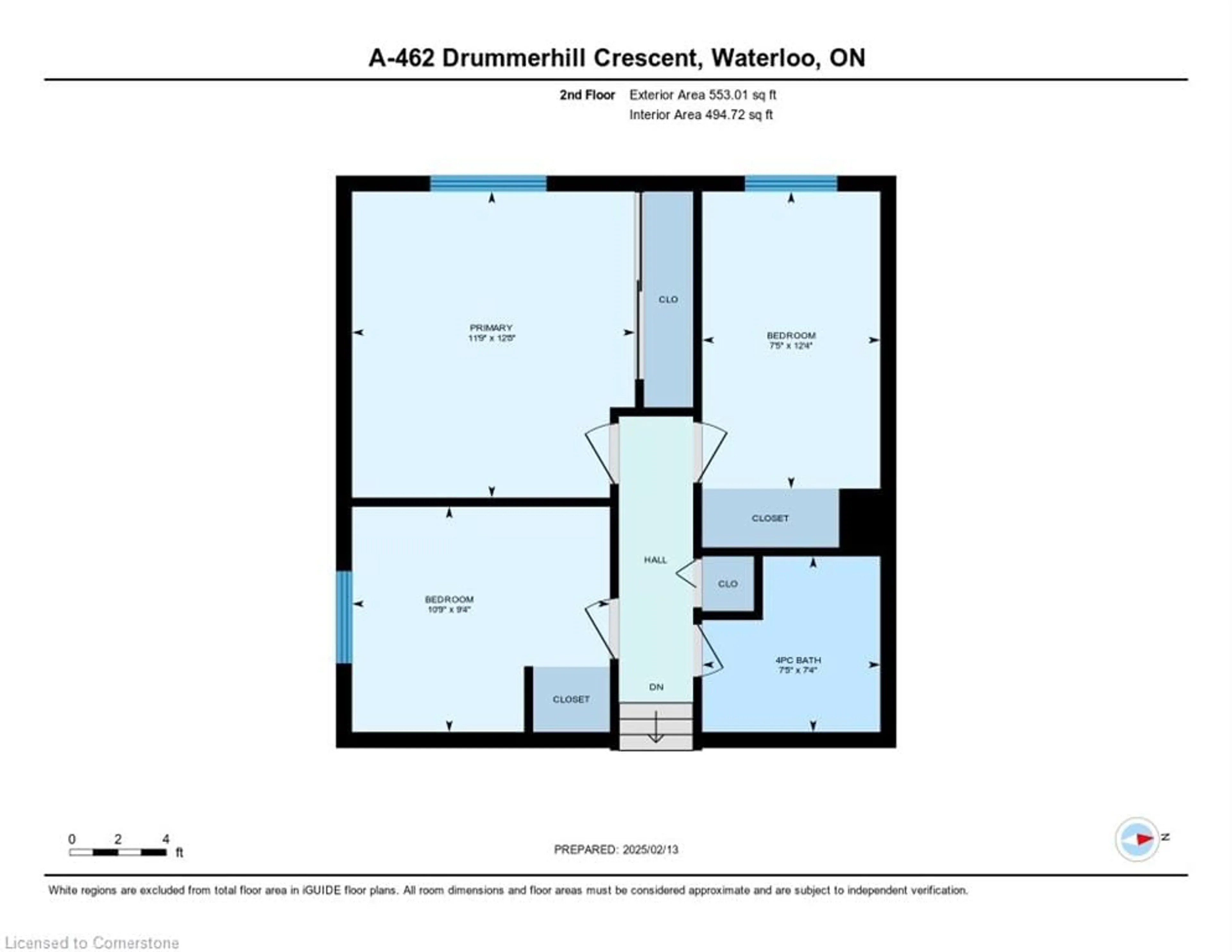 Floor plan for 462 Drummerhill Cres #A, Waterloo Ontario N2T 1G4