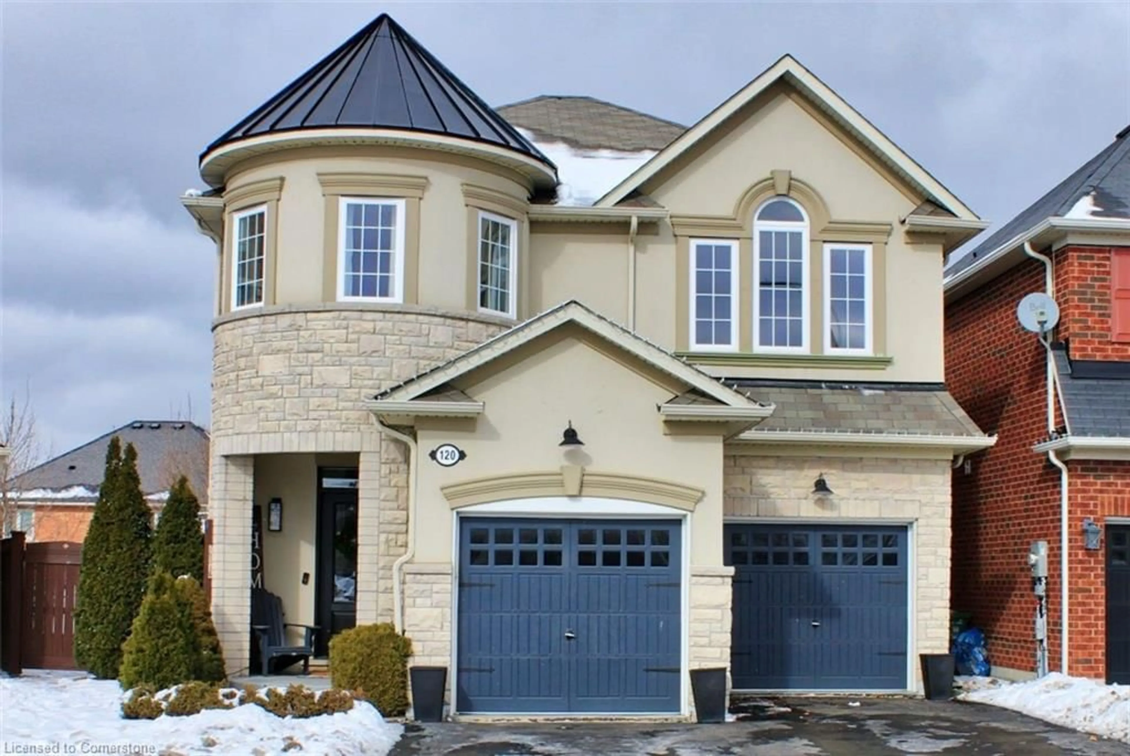 Home with brick exterior material, street for 120 Peer Crt Crt, Ancaster Ontario L9K 0C5