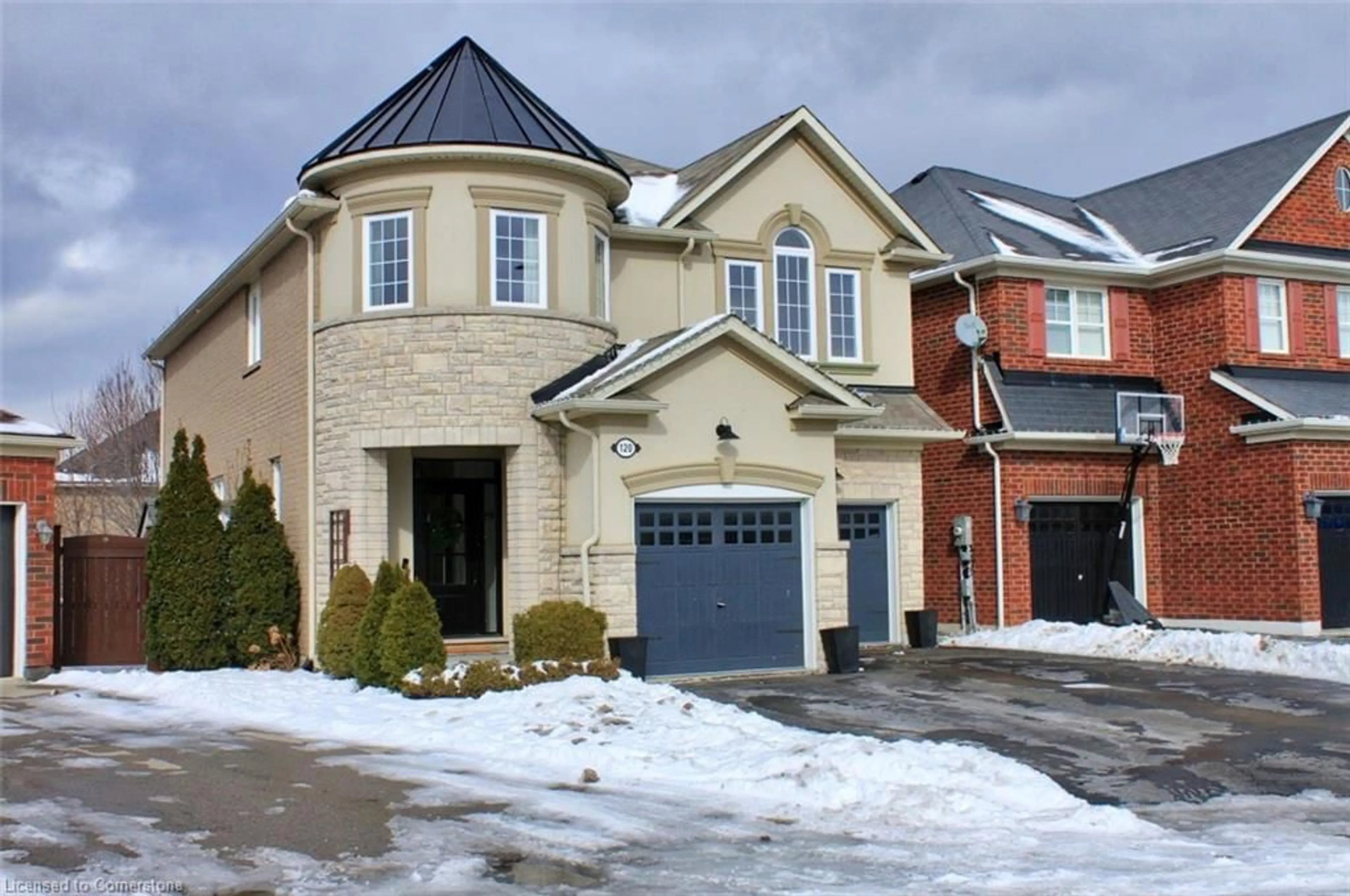 Home with brick exterior material, street for 120 Peer Crt Crt, Ancaster Ontario L9K 0C5