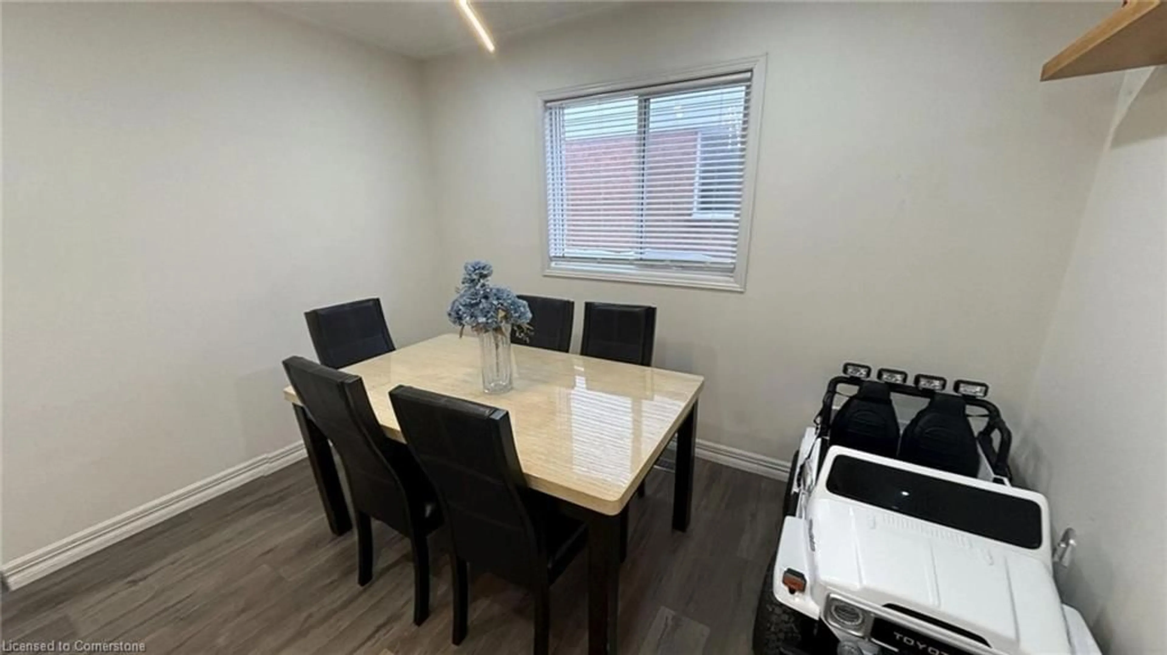 Dining room, wood/laminate floor for 55 Apple Blossom Blvd, Bowmanville Ontario L1C 4L9