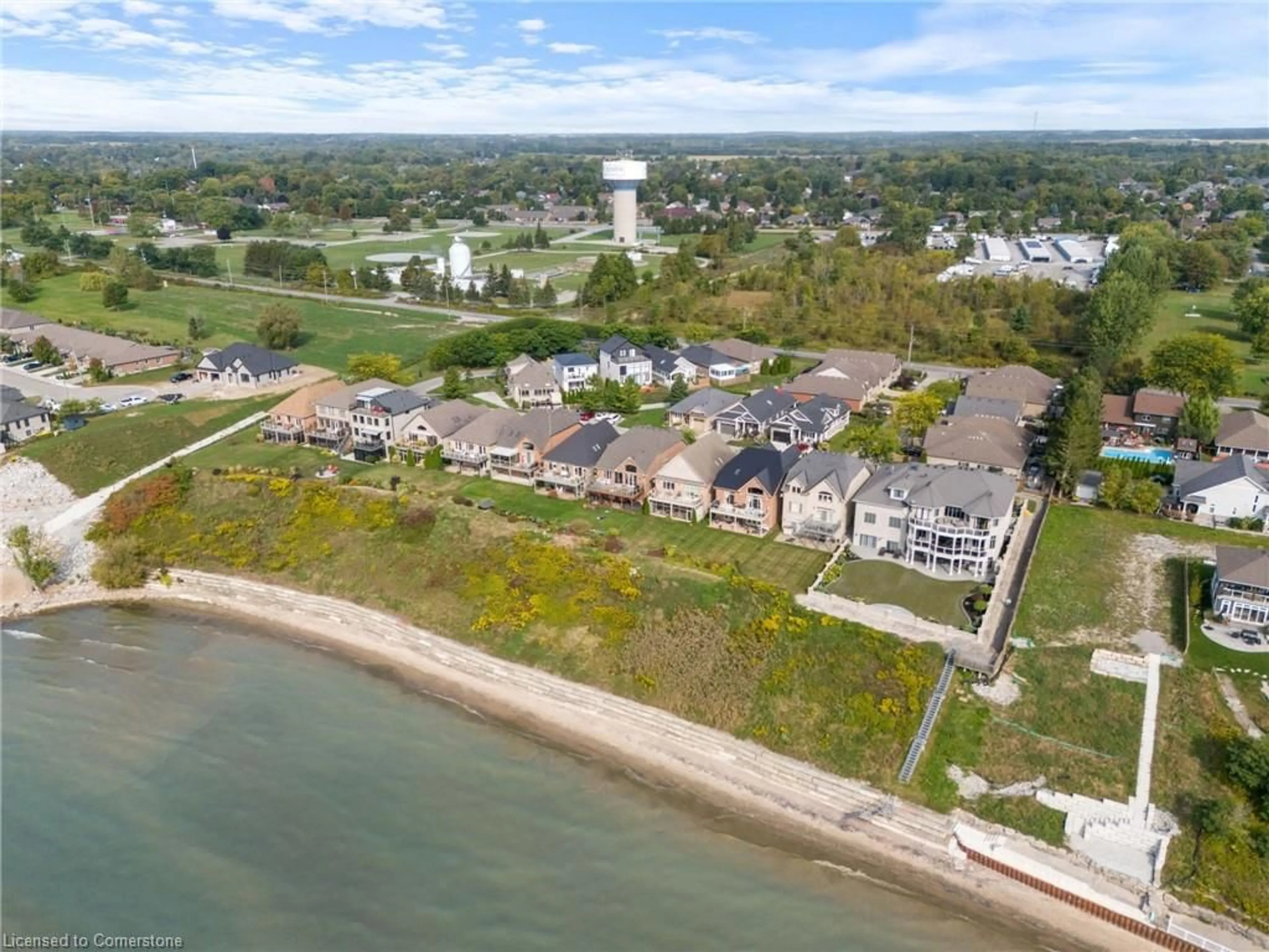 A pic from outside/outdoor area/front of a property/back of a property/a pic from drone, water/lake/river/ocean view for 80 New Lakeshore Rd #31, Port Dover Ontario N0A 1N8