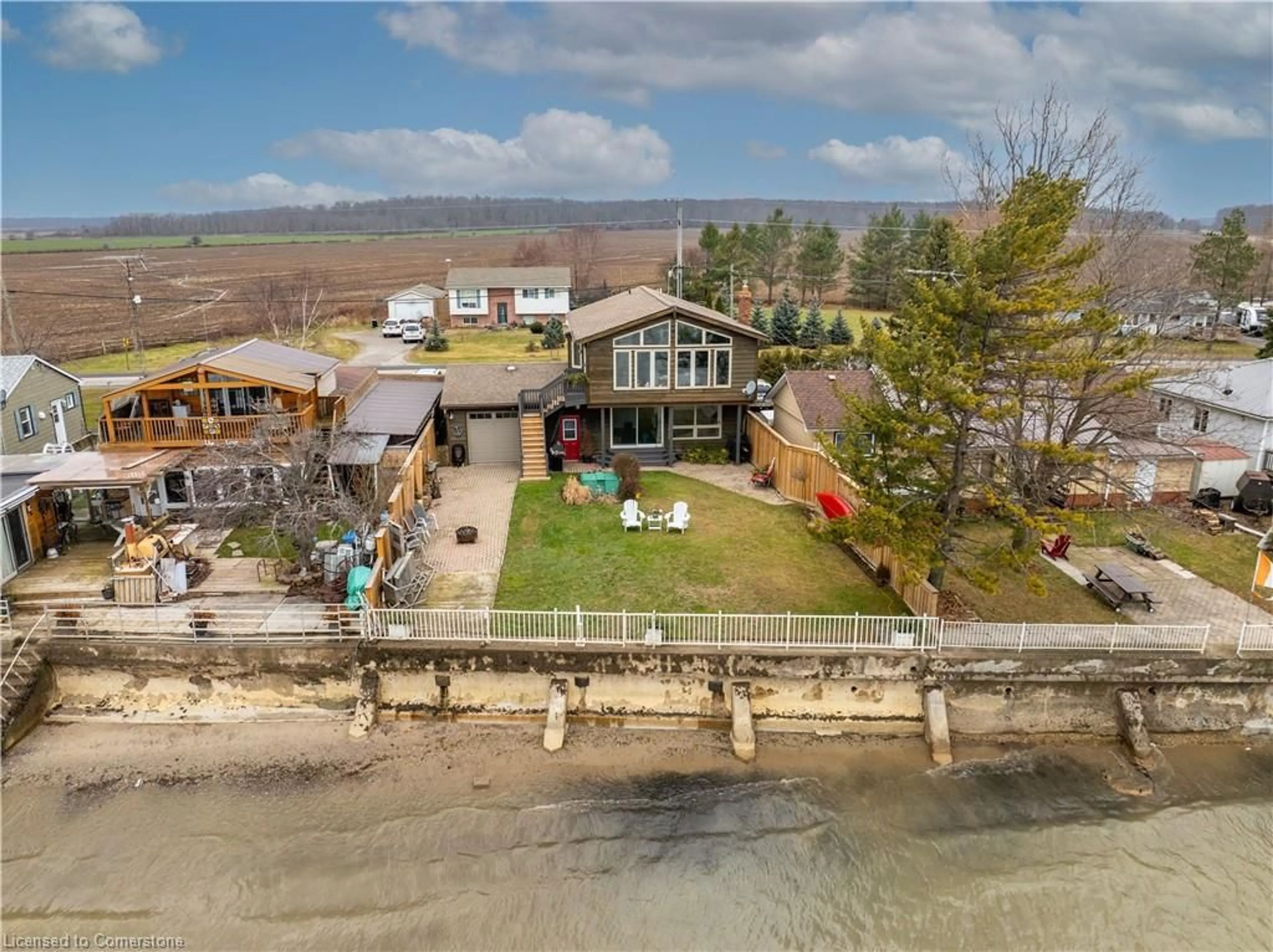 A pic from outside/outdoor area/front of a property/back of a property/a pic from drone, water/lake/river/ocean view for 1166 Lakeshore Rd, Selkirk Ontario N0A 1P0