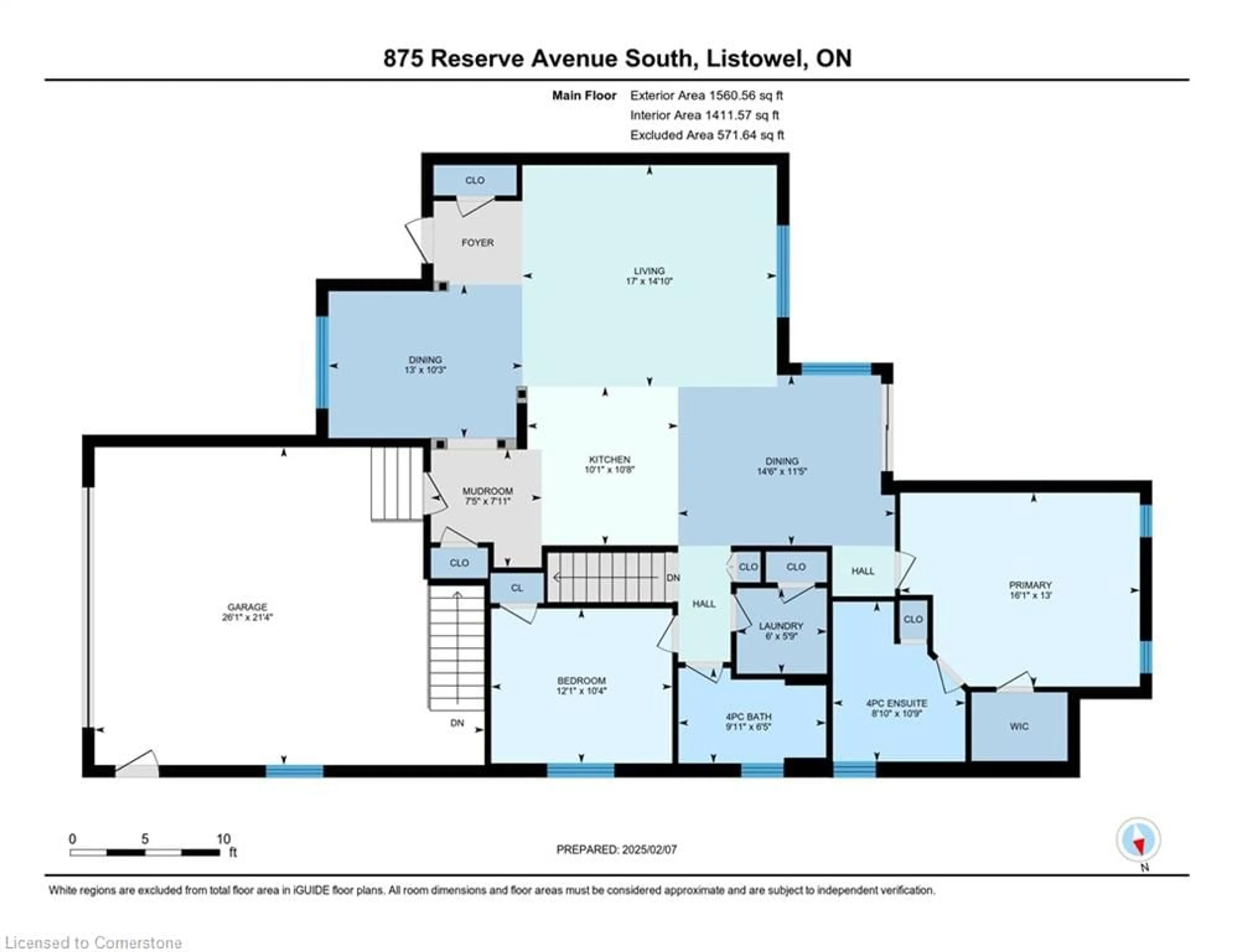 Floor plan for 875 Reserve Ave, Listowel Ontario N4W 0B8