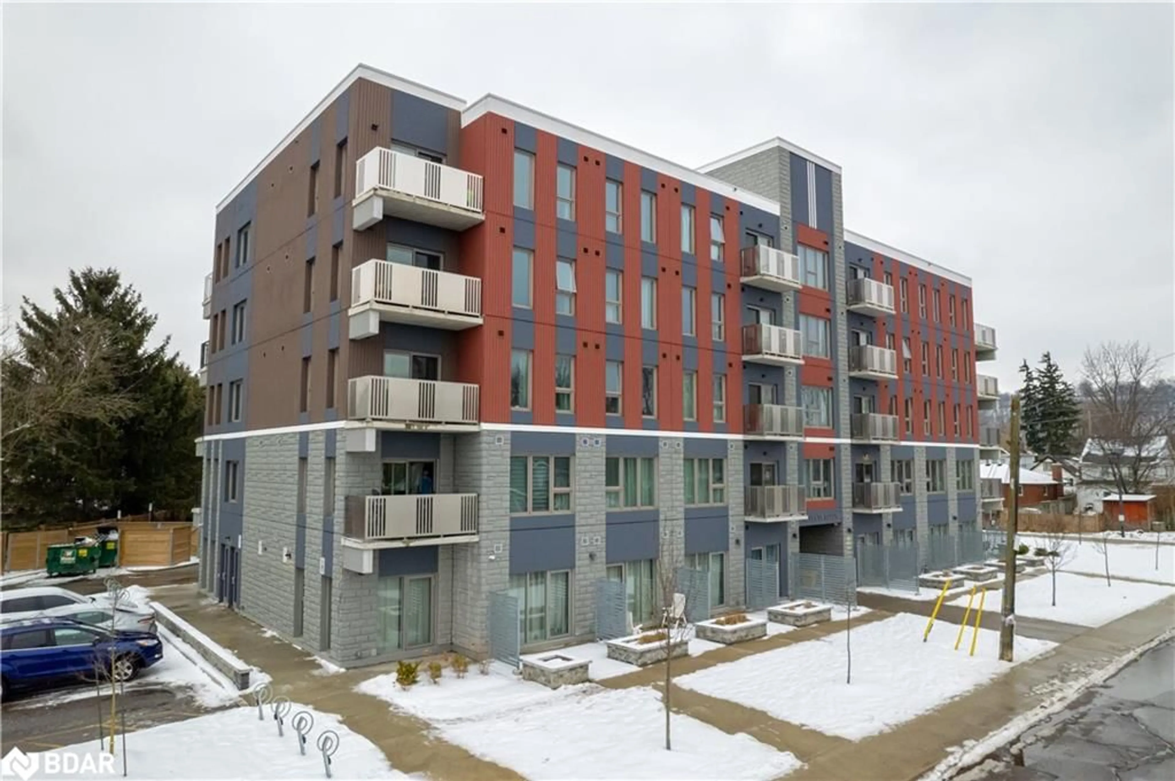 A pic from outside/outdoor area/front of a property/back of a property/a pic from drone, building for 77 Leland St #213, Hamilton Ontario L8S 3A1