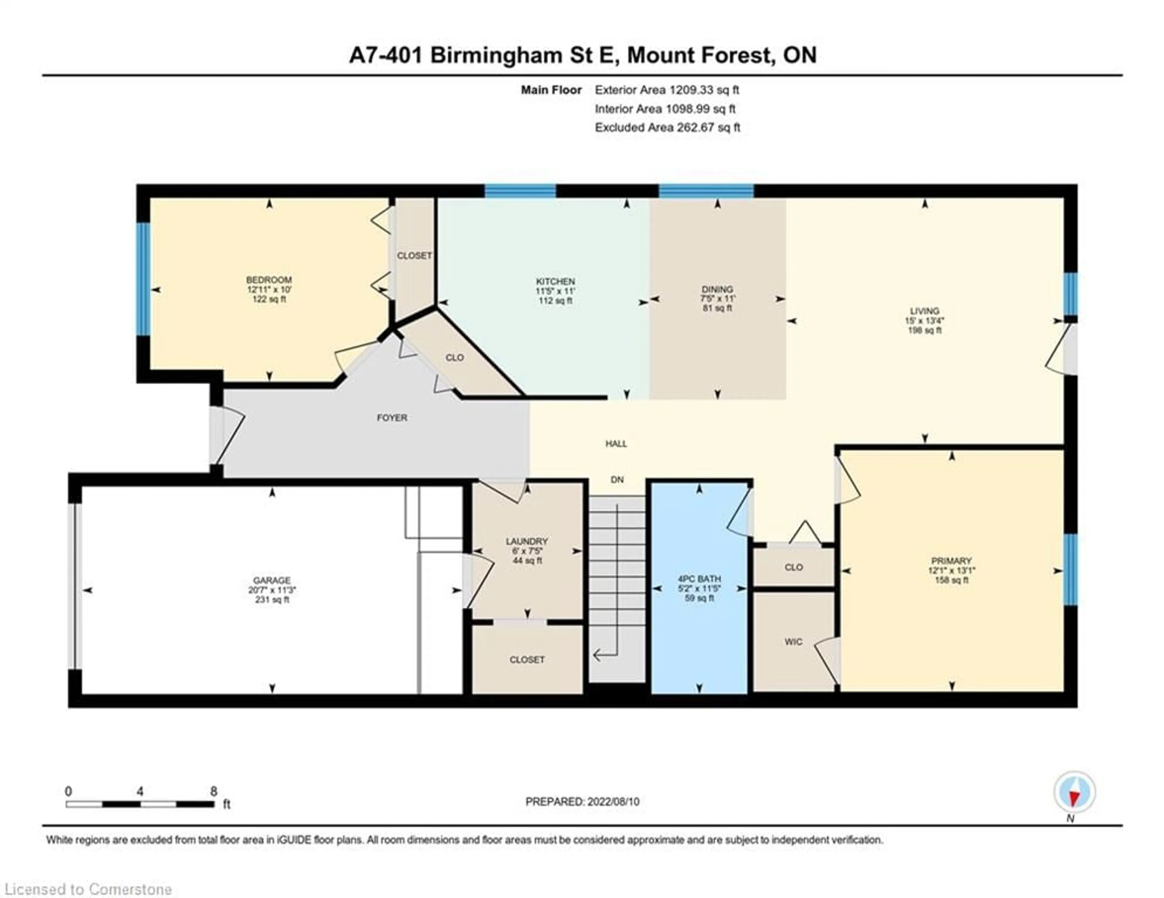 Floor plan for 401 Birmingham St #A7, Mount Forest Ontario N0G 2L2