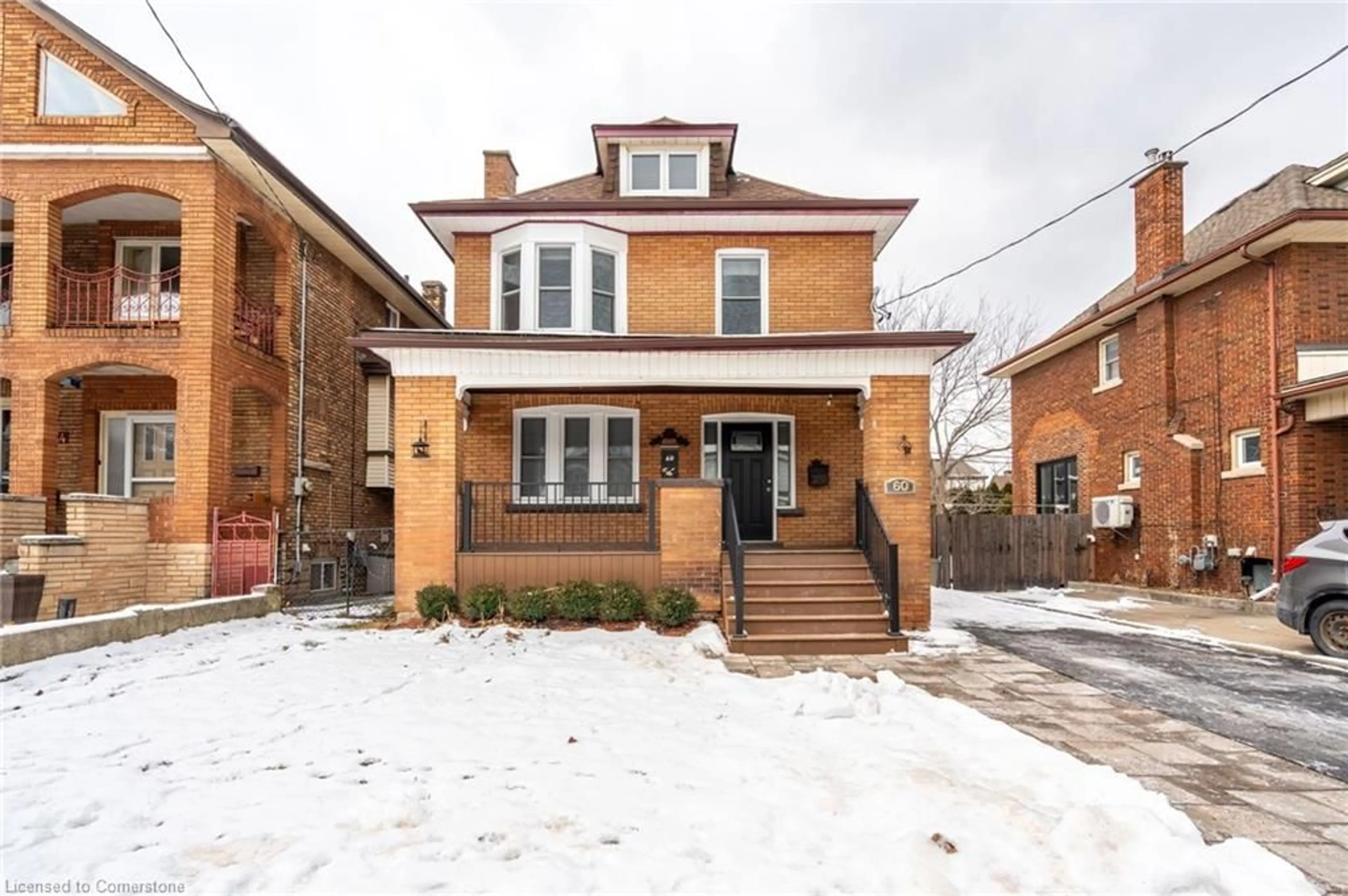 Home with brick exterior material, street for 60 Kensington Ave, Hamilton Ontario L8M 3H2