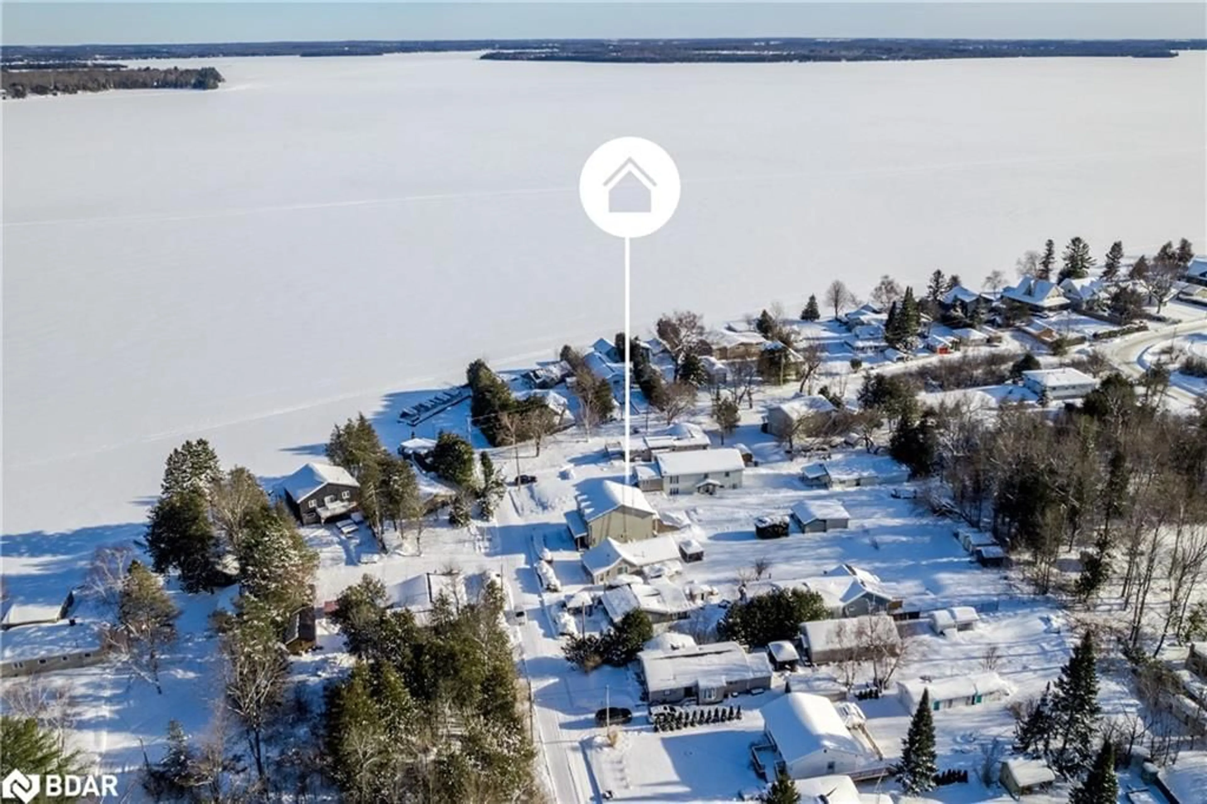 A pic from outside/outdoor area/front of a property/back of a property/a pic from drone, water/lake/river/ocean view for 24 Cedar Dale Drive Dr, Kirkfield Ontario K0M 2B0