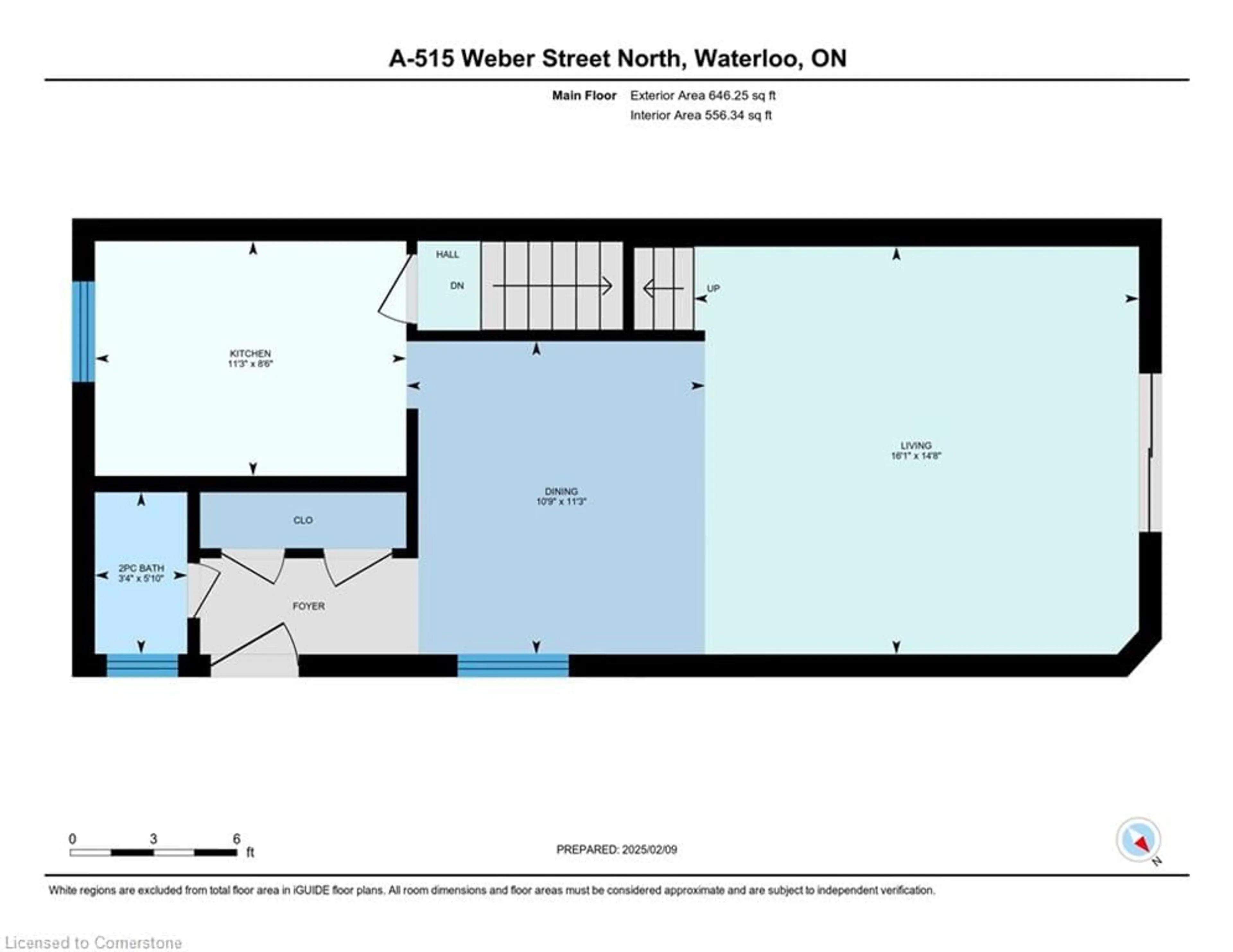 Floor plan for 515 Weber St #A, Waterloo Ontario N2L 4G1