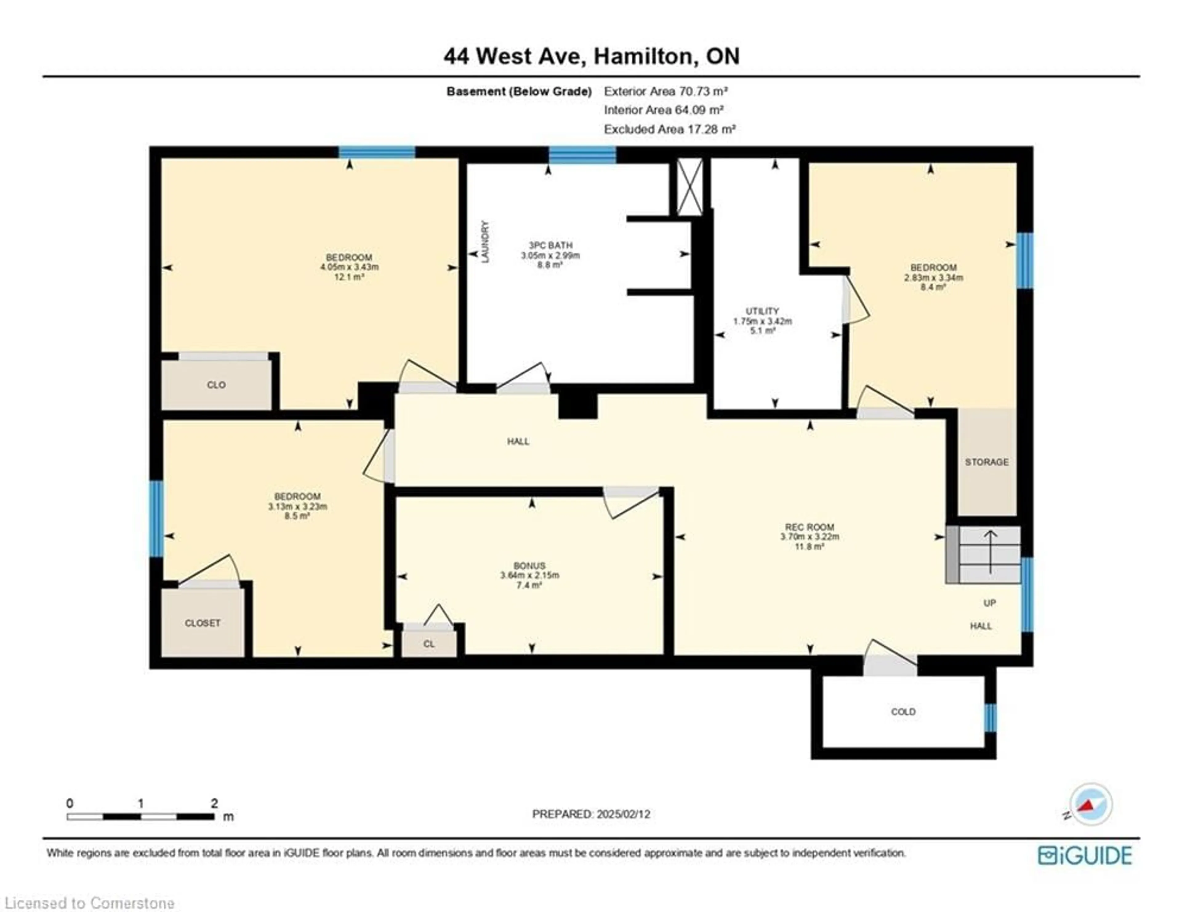 Floor plan for 44 West Ave, Stoney Creek Ontario L8E 5L5