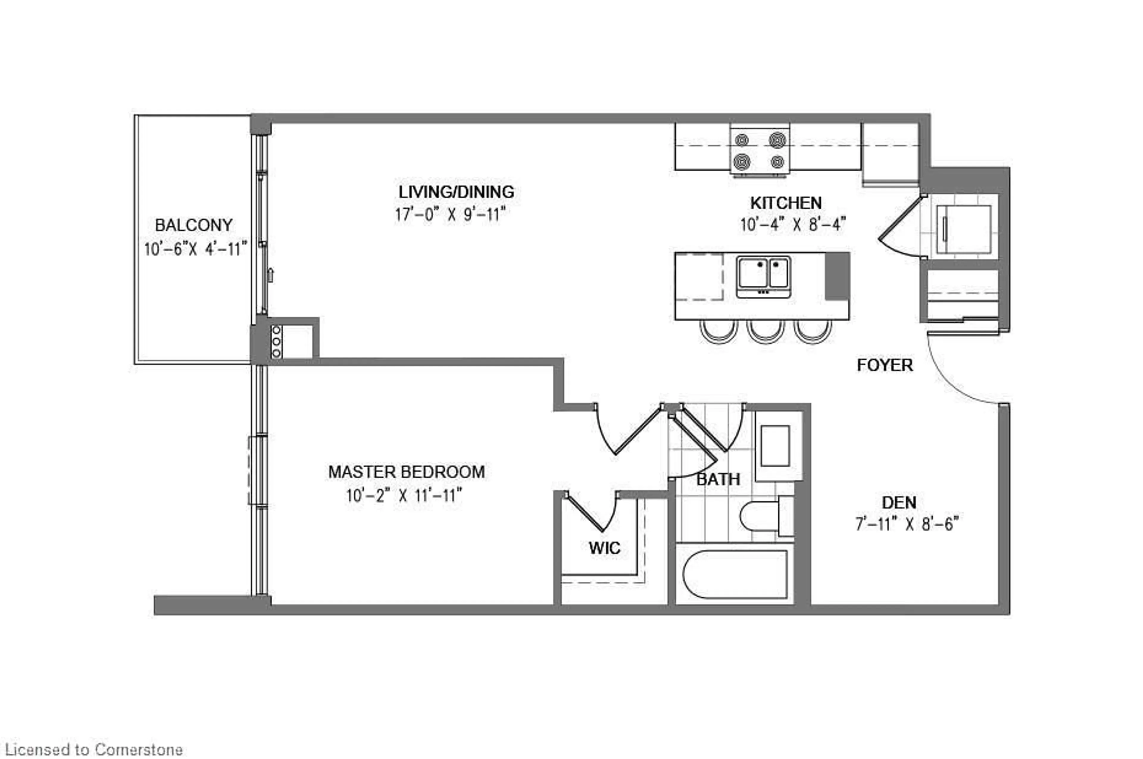 Floor plan for 550 North Service Rd #703, Grimsby Ontario L3M 0H9