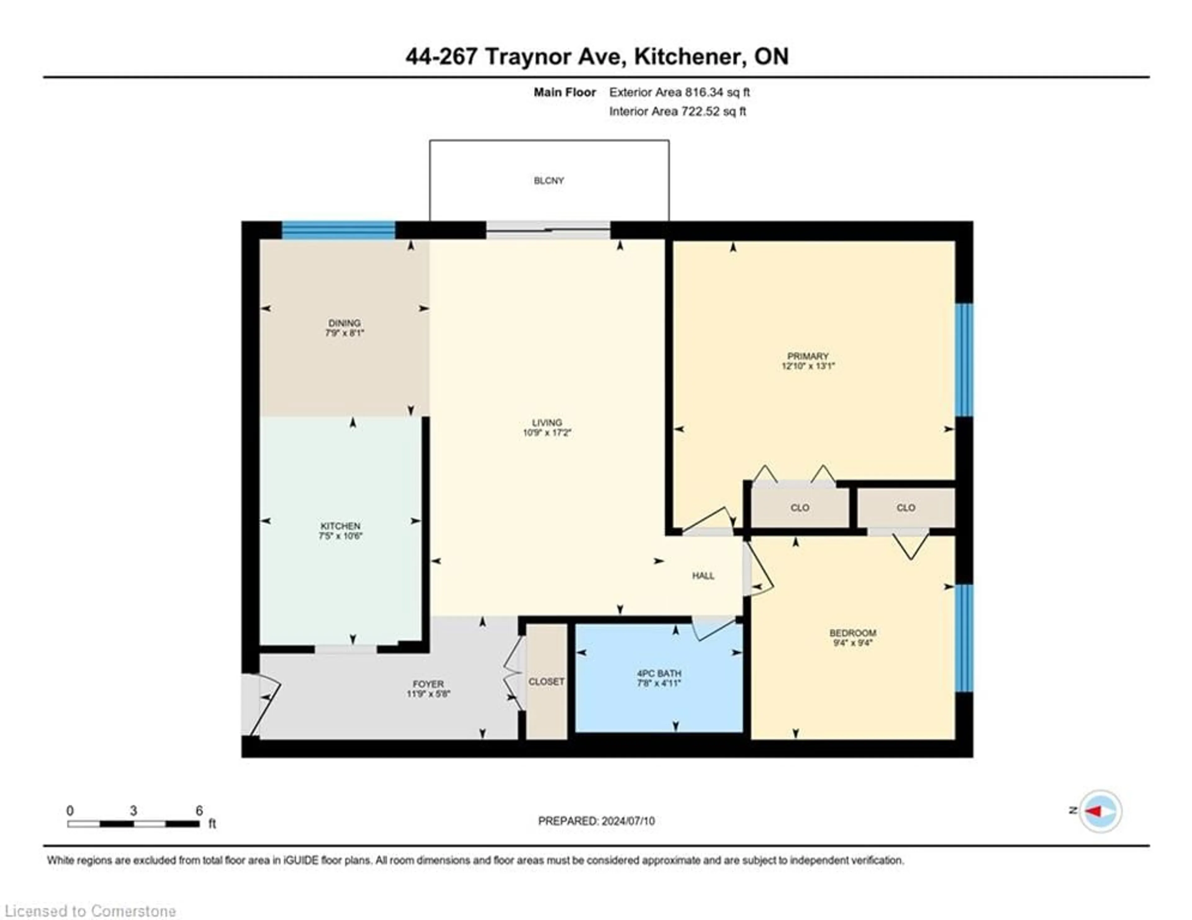 Floor plan for 267 Traynor Ave, Kitchener Ontario N2C 1W7