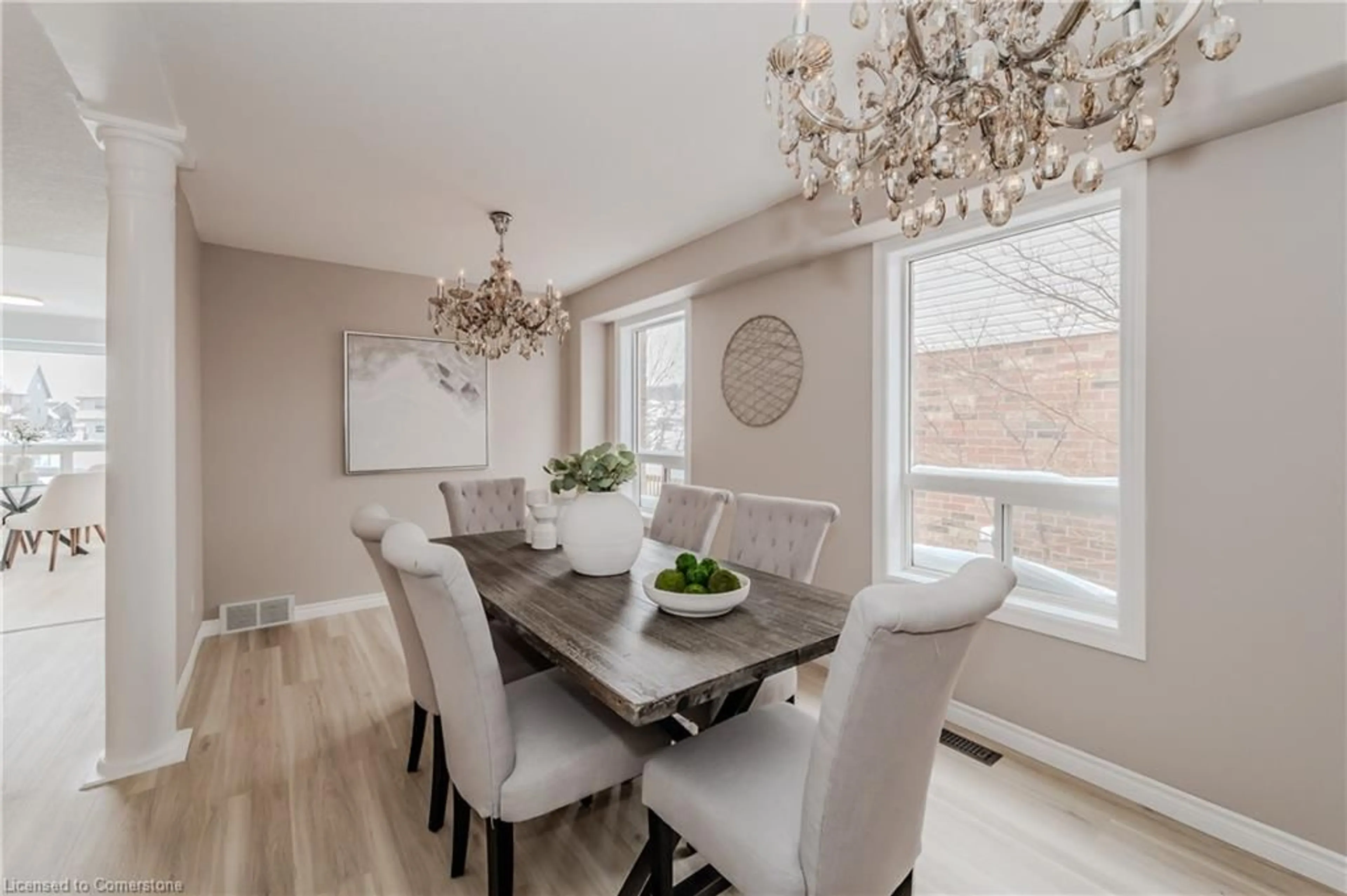 Dining room, wood/laminate floor for 704 Brandenburg Blvd, Waterloo Ontario N2T 2V4