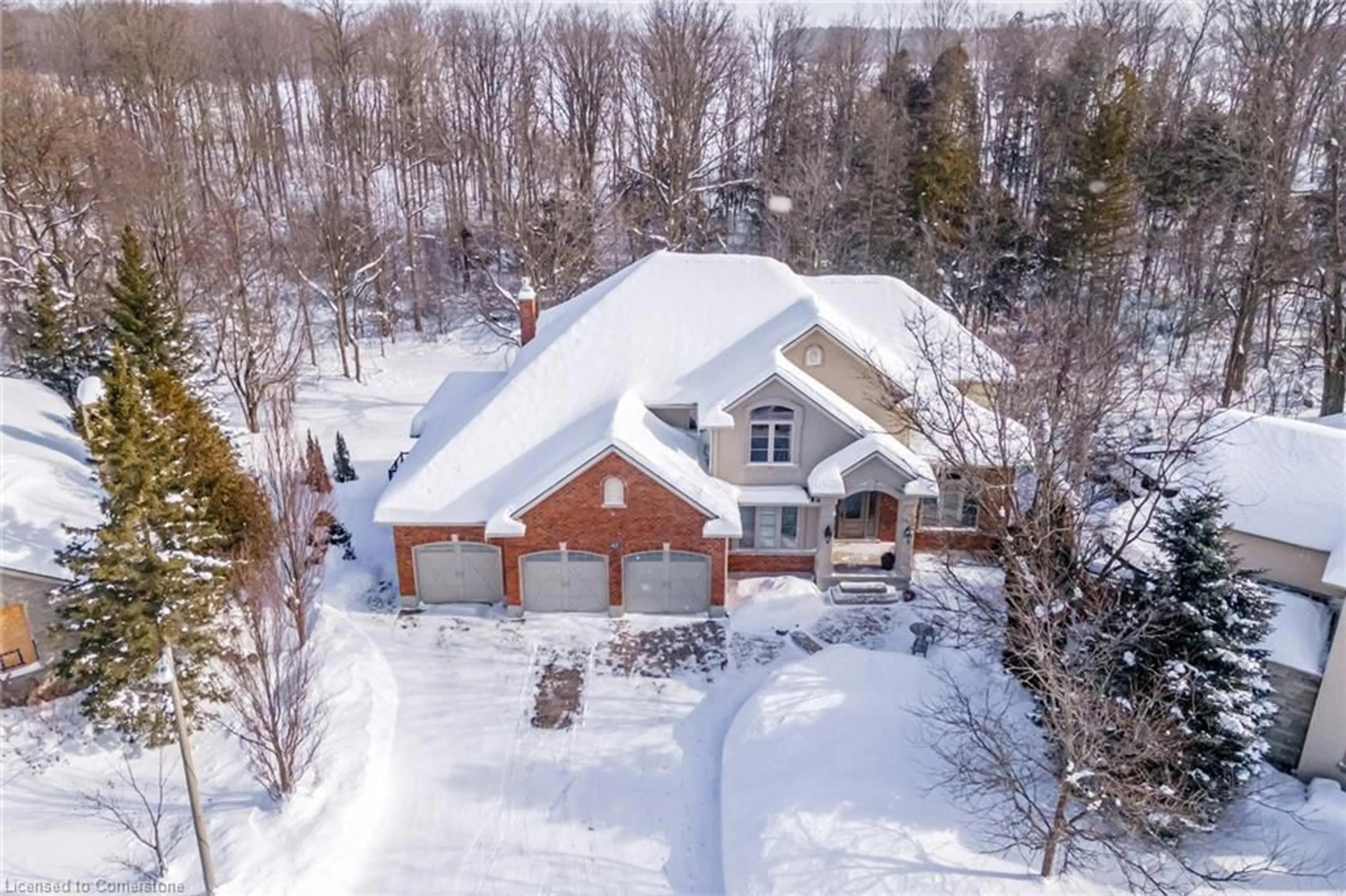 A pic from outside/outdoor area/front of a property/back of a property/a pic from drone, street for 63 River Run Pl, Conestogo Ontario N0B 1N0