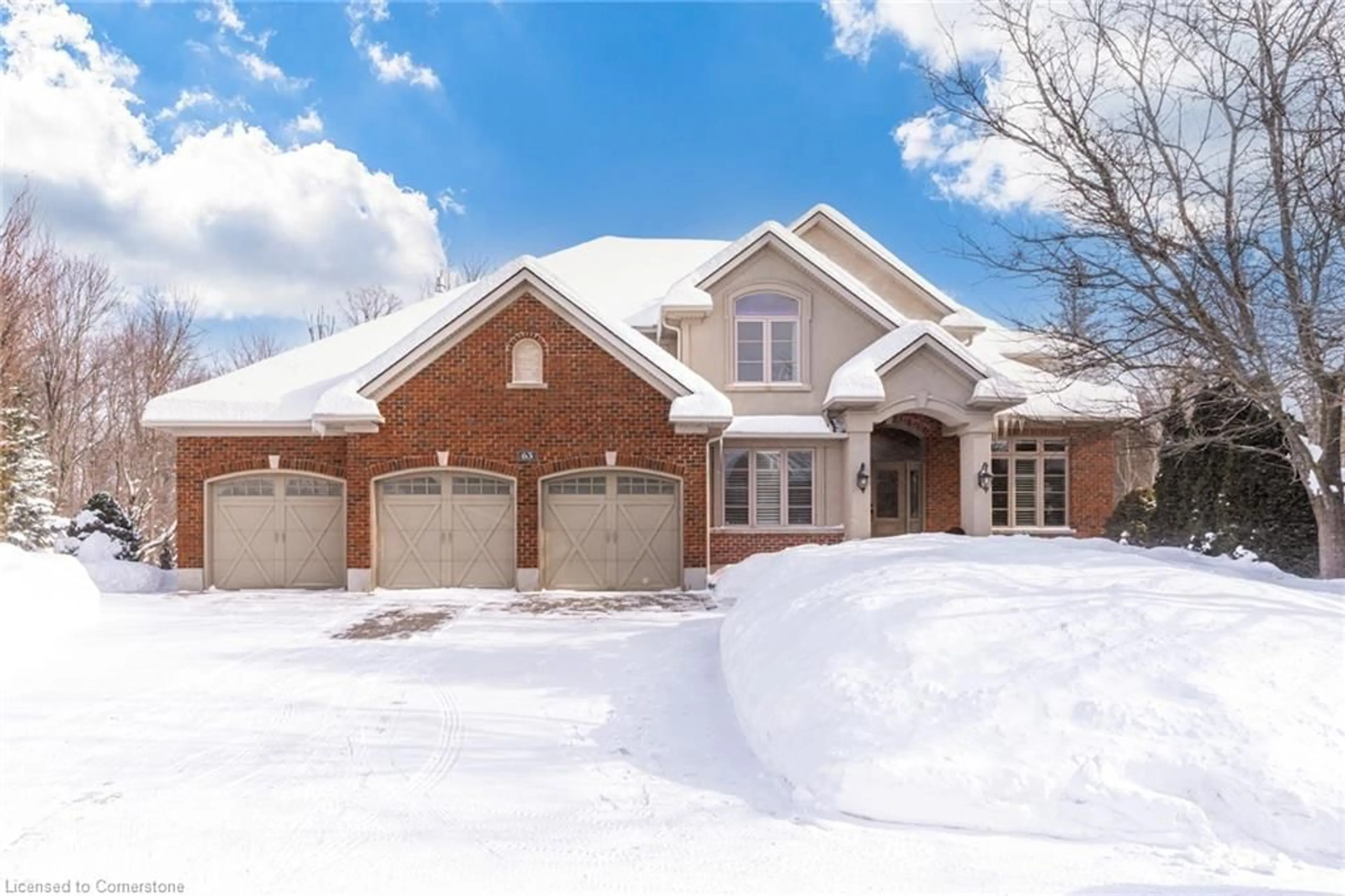 Home with brick exterior material, street for 63 River Run Pl, Conestogo Ontario N0B 1N0