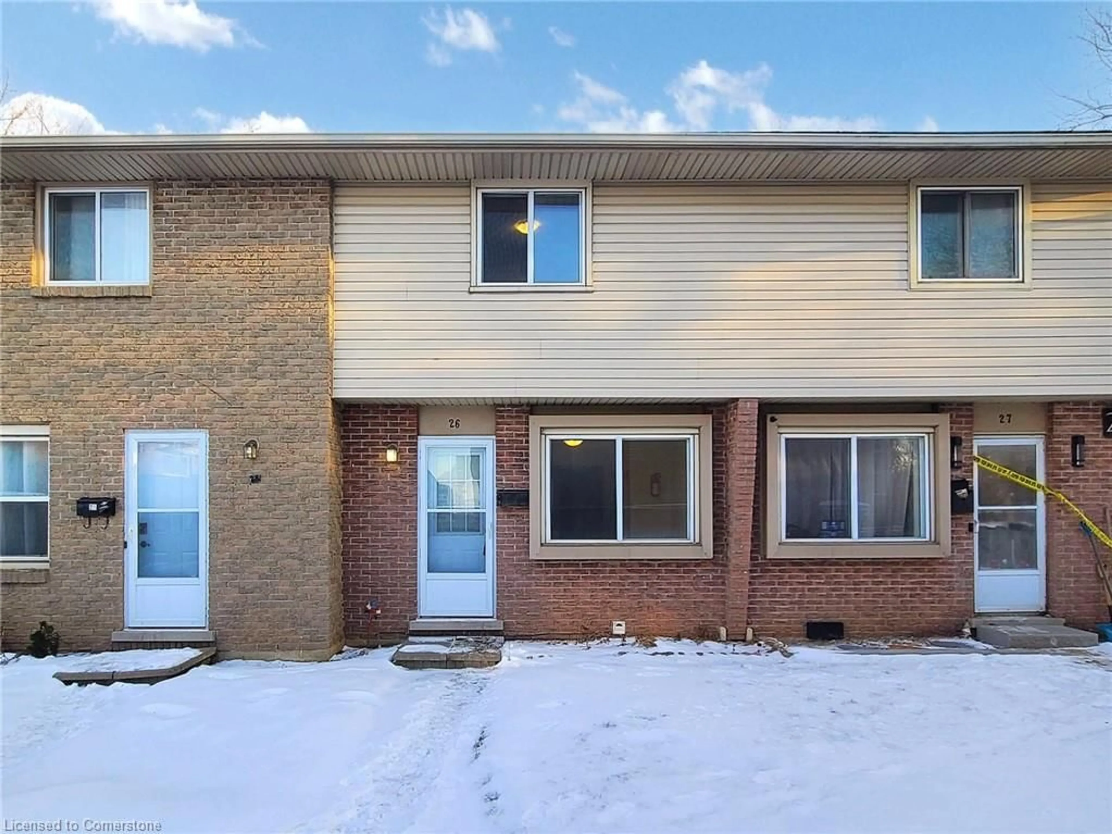 Home with brick exterior material, street for 293 Fairway Rd #26, Kitchener Ontario N2A 2P1