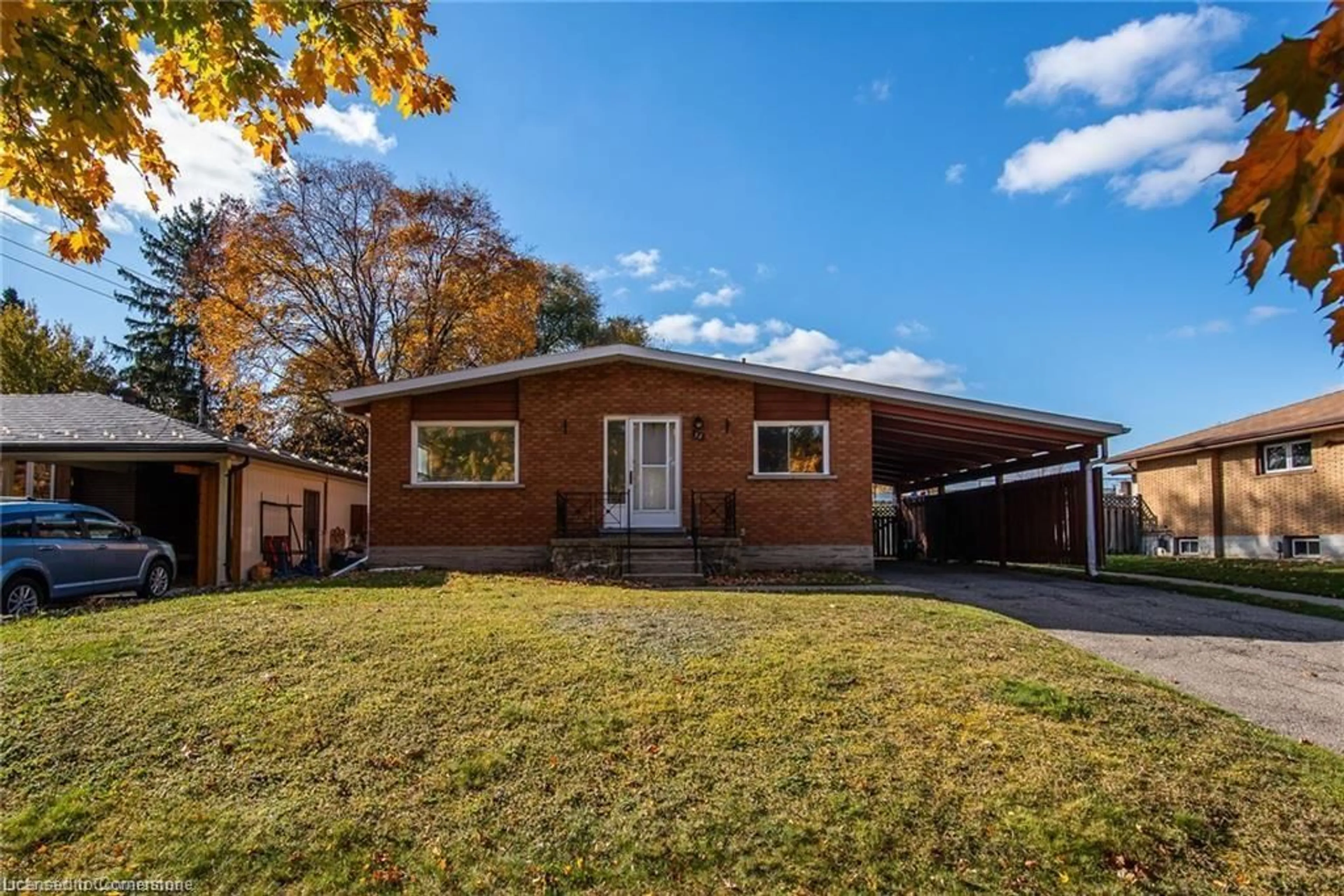 Home with brick exterior material, street for 72 Massey Ave, Kitchener Ontario N2C 1M3