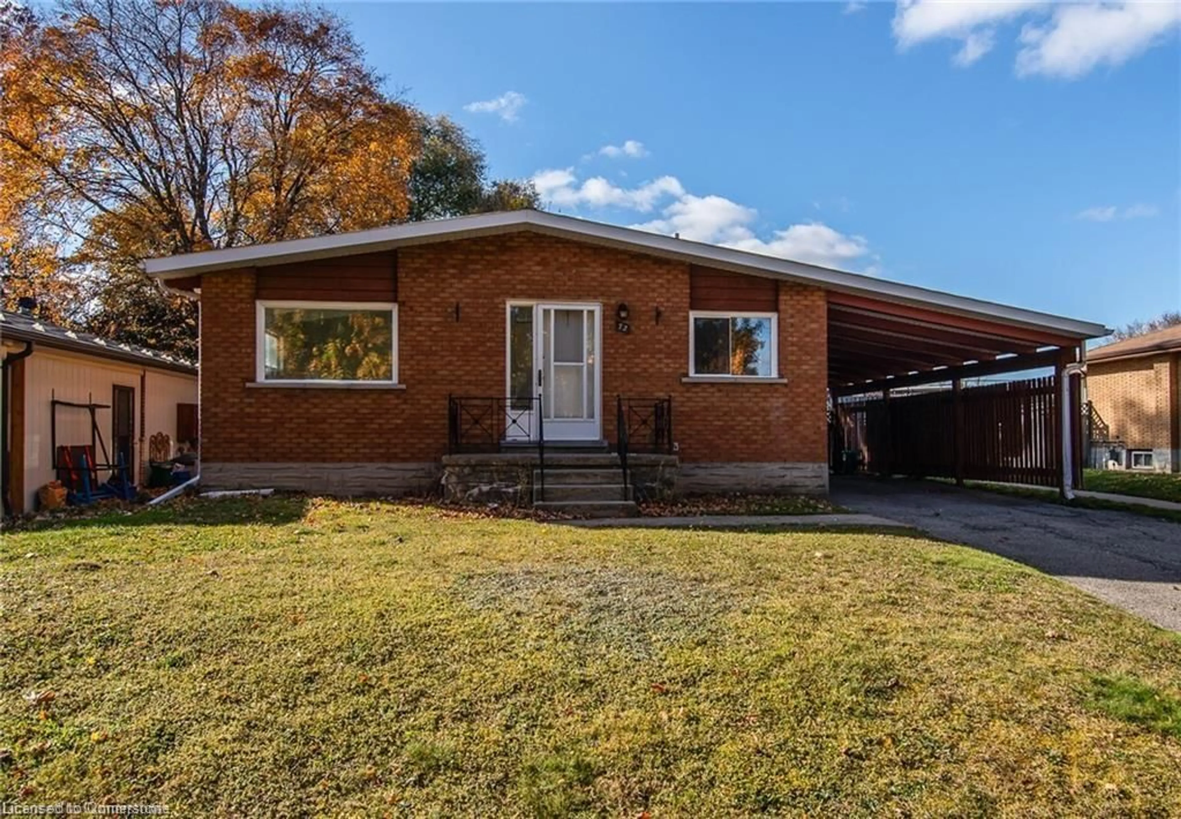 Home with brick exterior material, street for 72 Massey Ave, Kitchener Ontario N2C 1M3