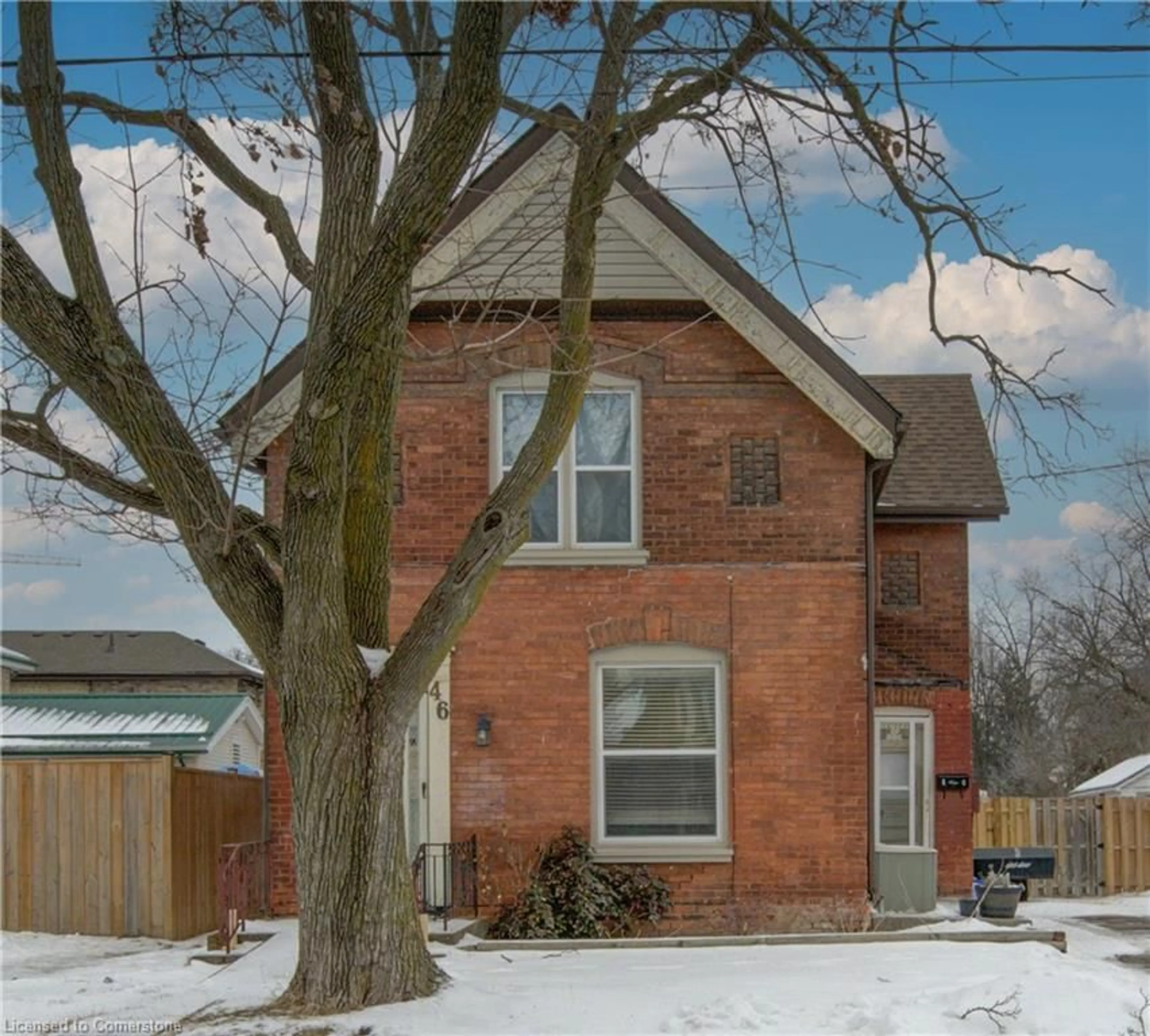 Home with brick exterior material, street for 46 Port St, Brantford Ontario N3S 1Y2