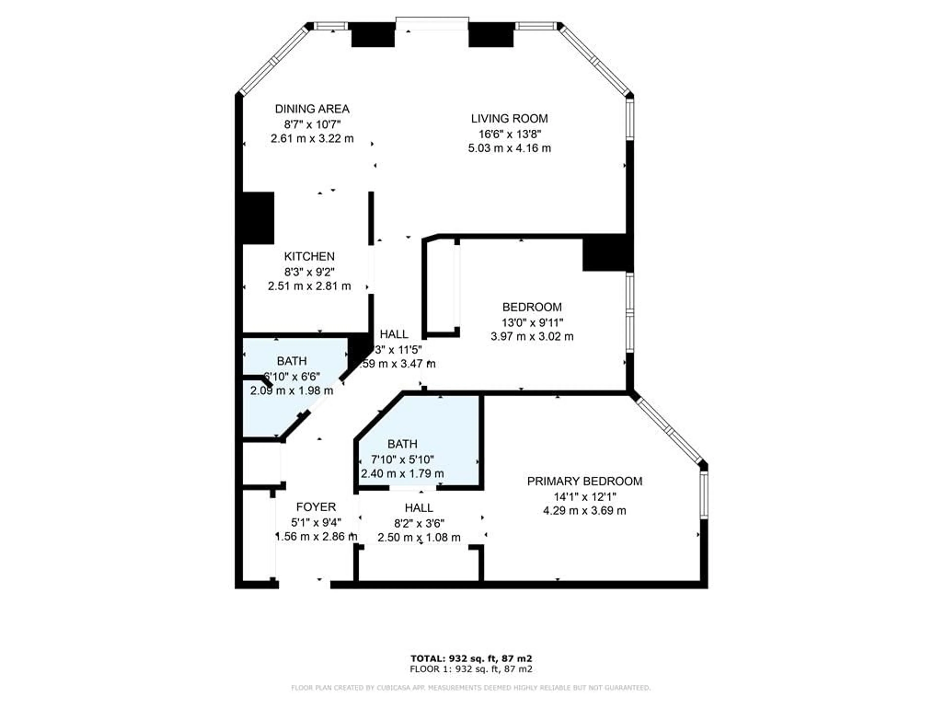 Floor plan for 140 Dunlop St #1502 W, Barrie Ontario L4M 6H9