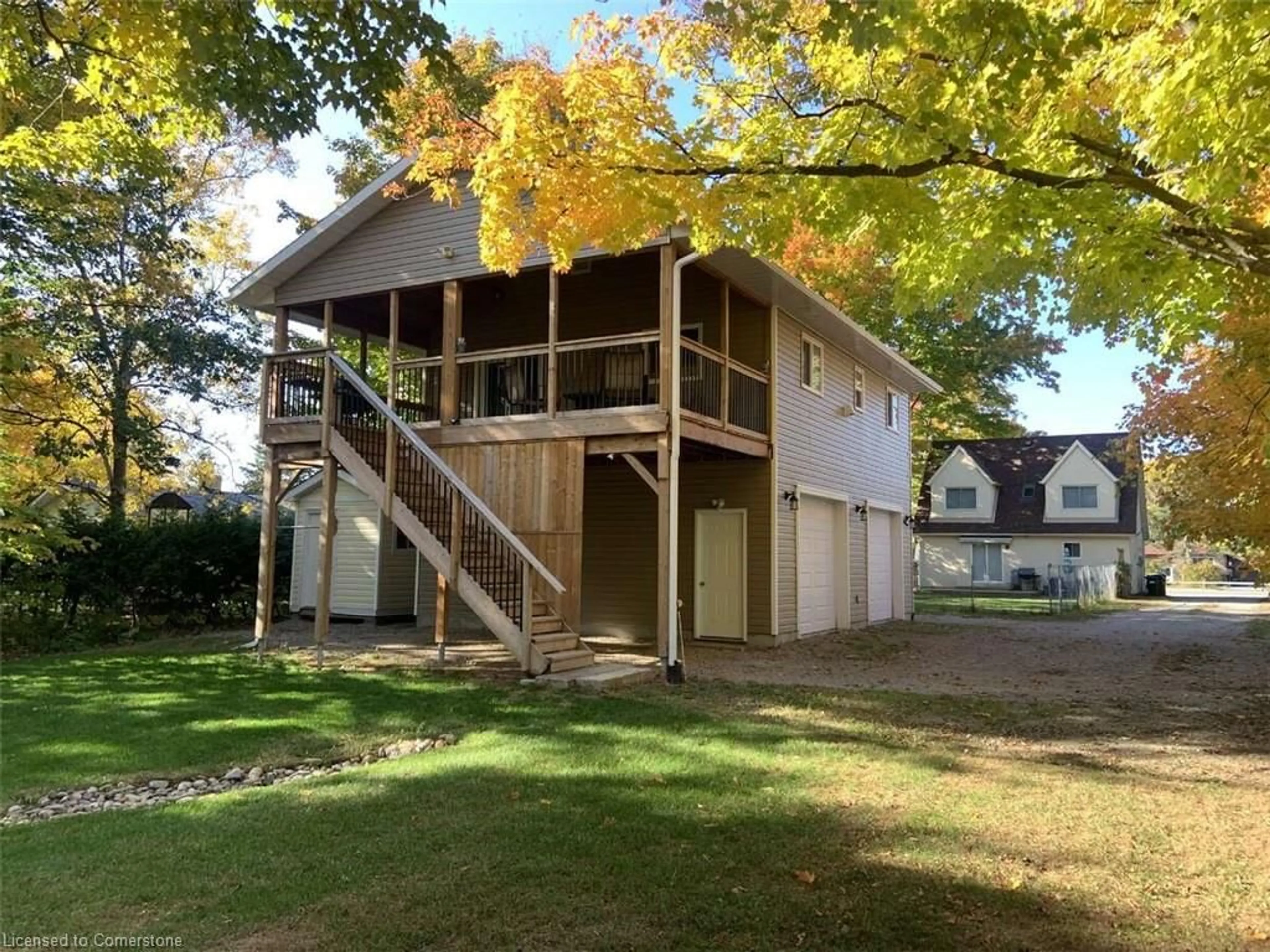 A pic from outside/outdoor area/front of a property/back of a property/a pic from drone, water/lake/river/ocean view for 2387 Highway 11 North, Oro-Medonte Ontario L0L 2L0