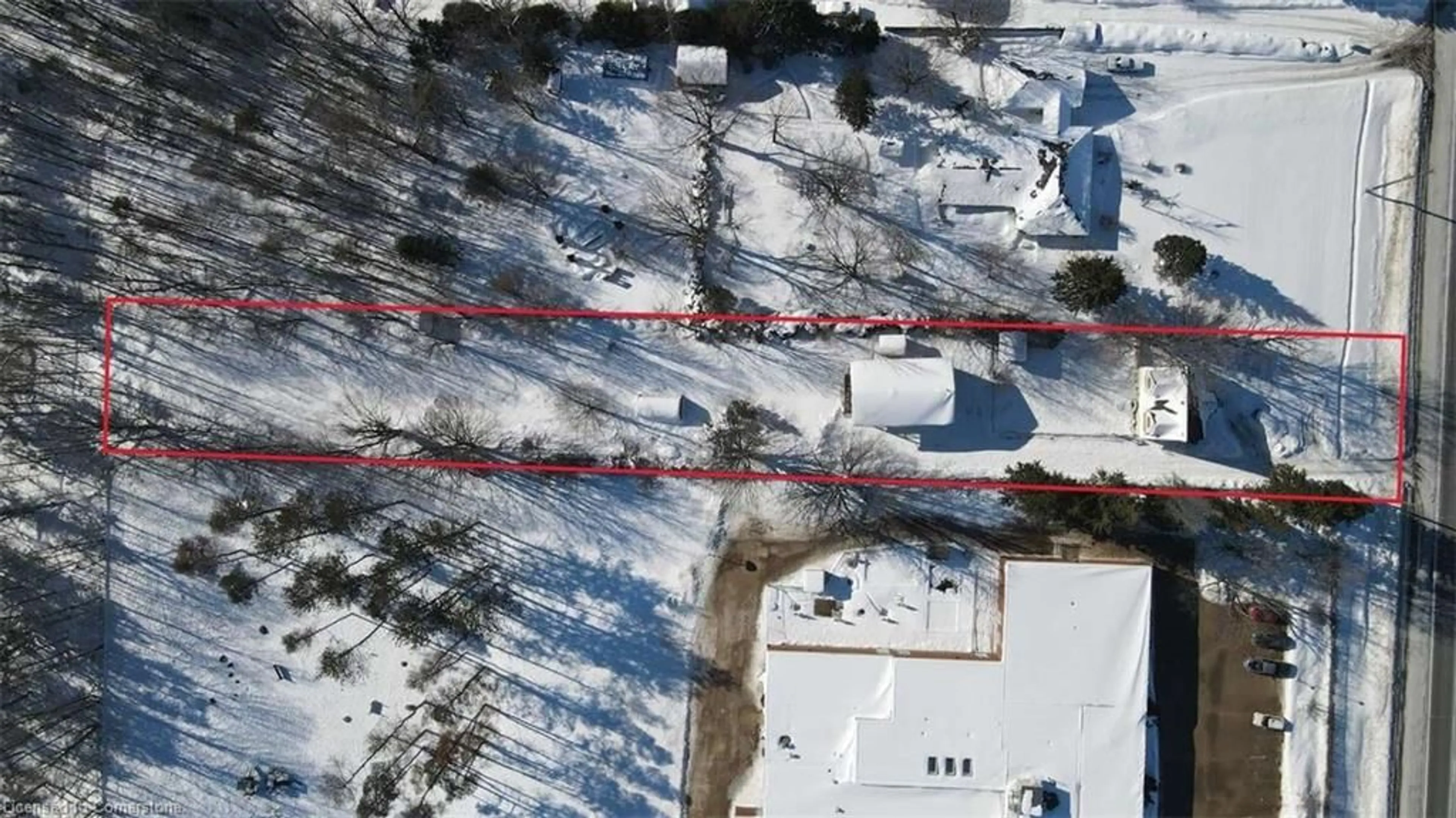 A pic from outside/outdoor area/front of a property/back of a property/a pic from drone, street for 2387 Highway 11 North, Oro-Medonte Ontario L0L 2L0