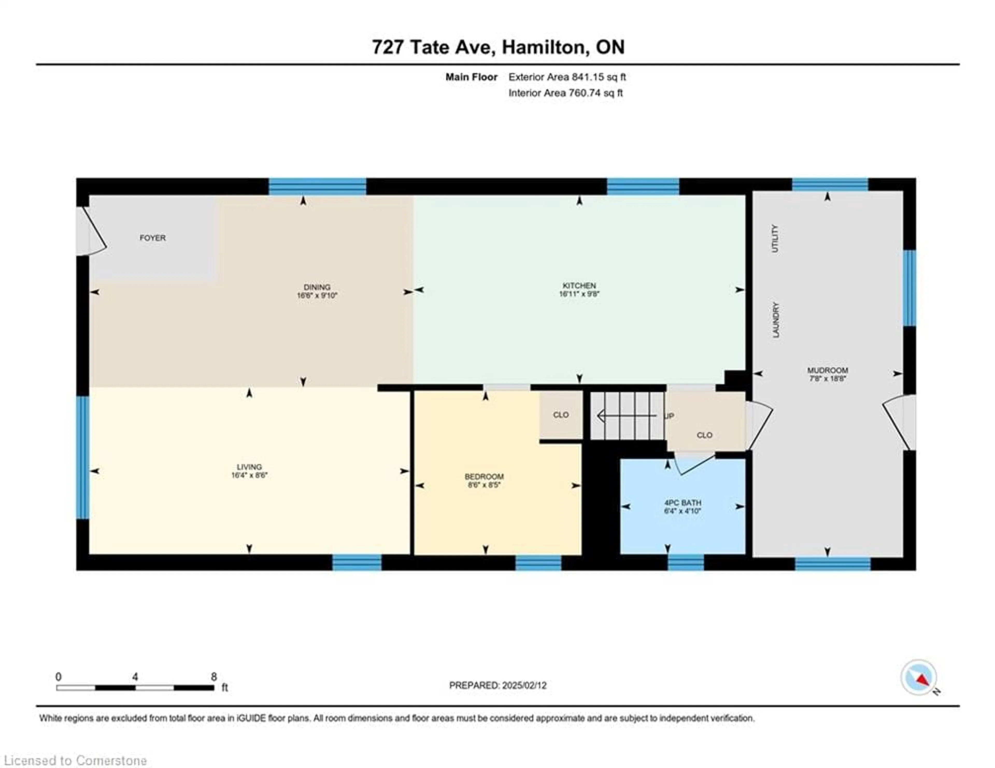 Floor plan for 727 Tate Ave, Hamilton Ontario L8H 6L8