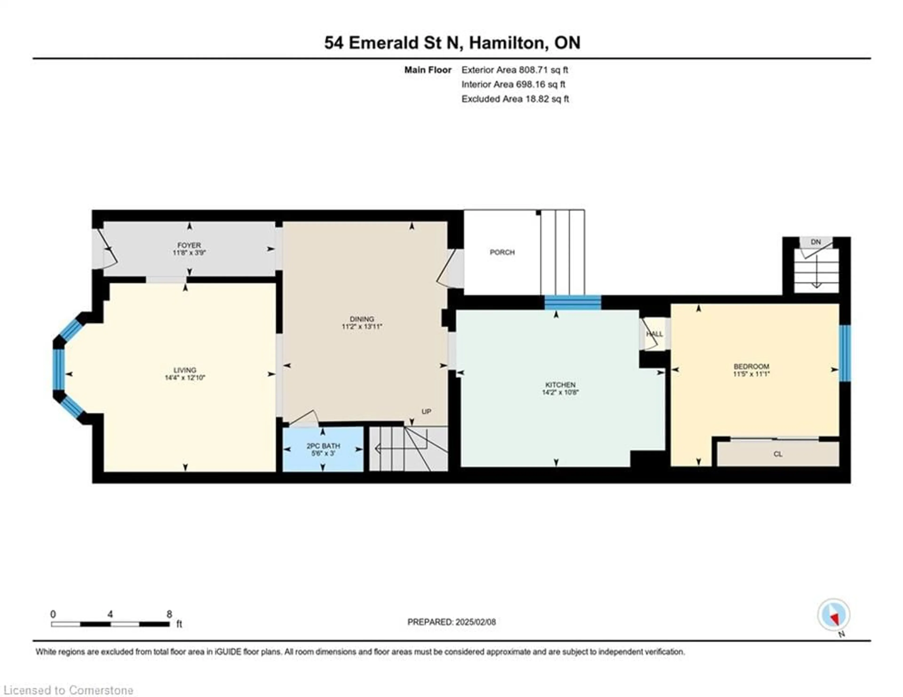 Floor plan for 54 Emerald St, Hamilton Ontario L8L 5K3