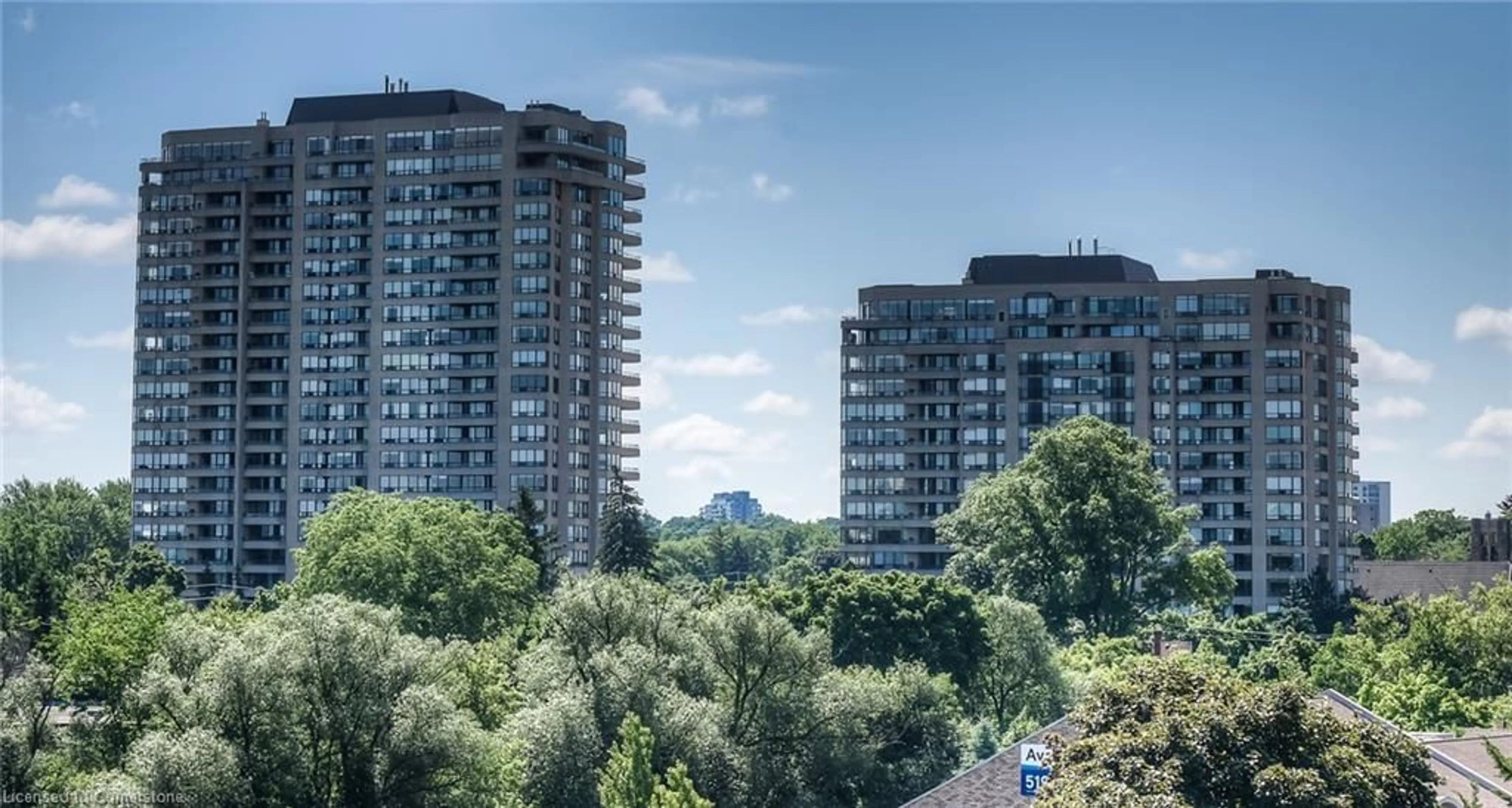 Balcony in the apartment, city buildings view from balcony for 4 Willow St #1105, Waterloo Ontario N2J 4S2