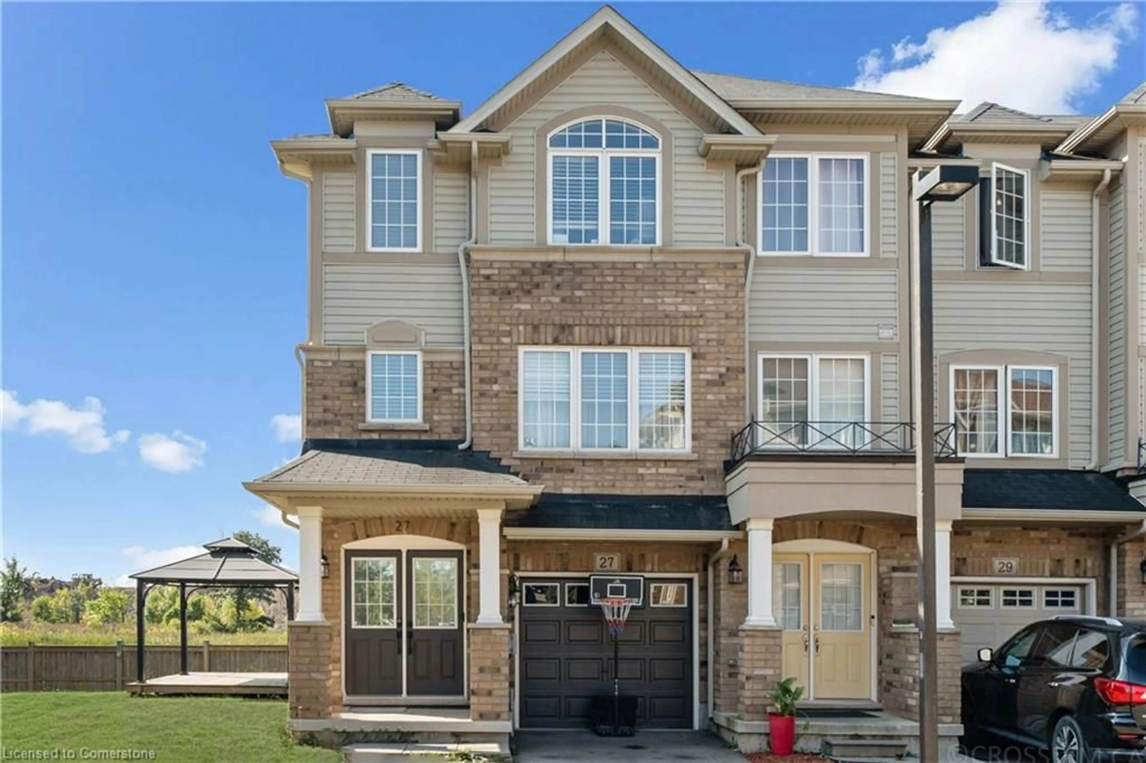 Home with brick exterior material, street for 27 Mayland Trail, Stoney Creek Ontario L8J 0G4